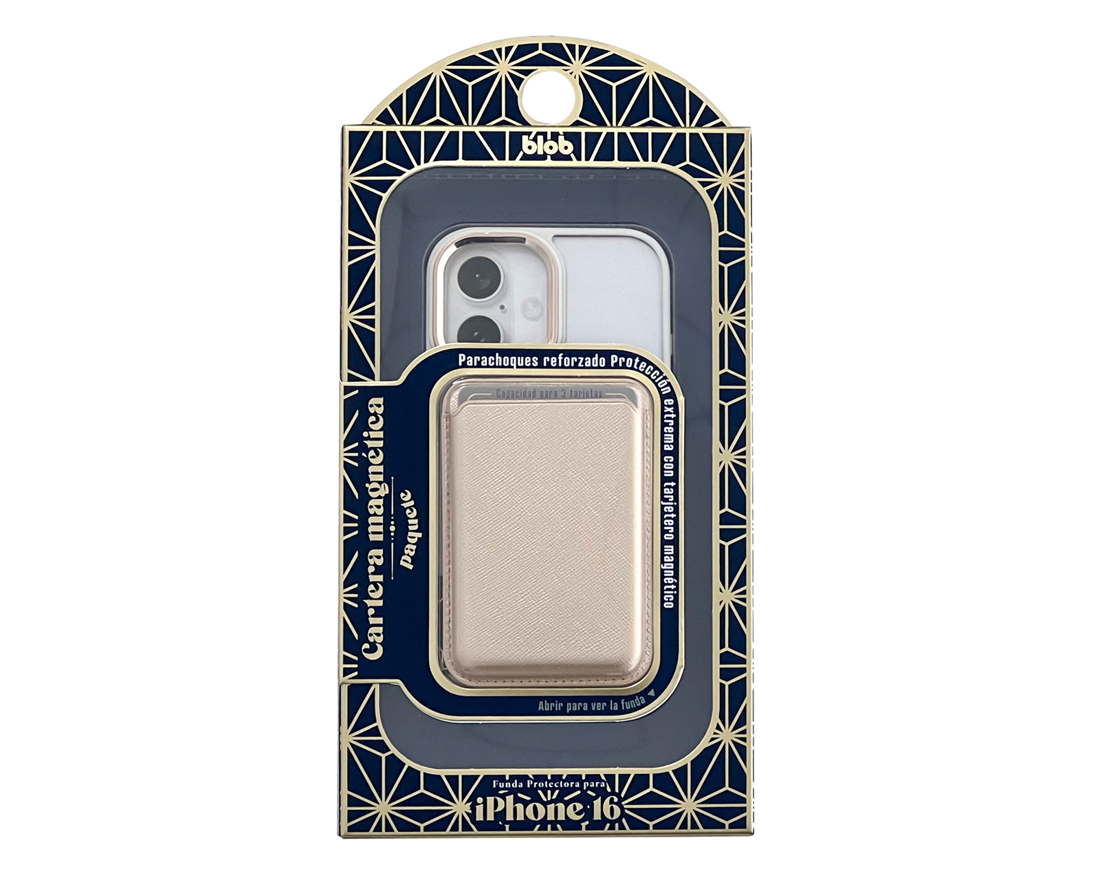 Foto 3 pulgar | Foto 2 | Funda de Silicón con Tarjetero Blob para iPhone 16