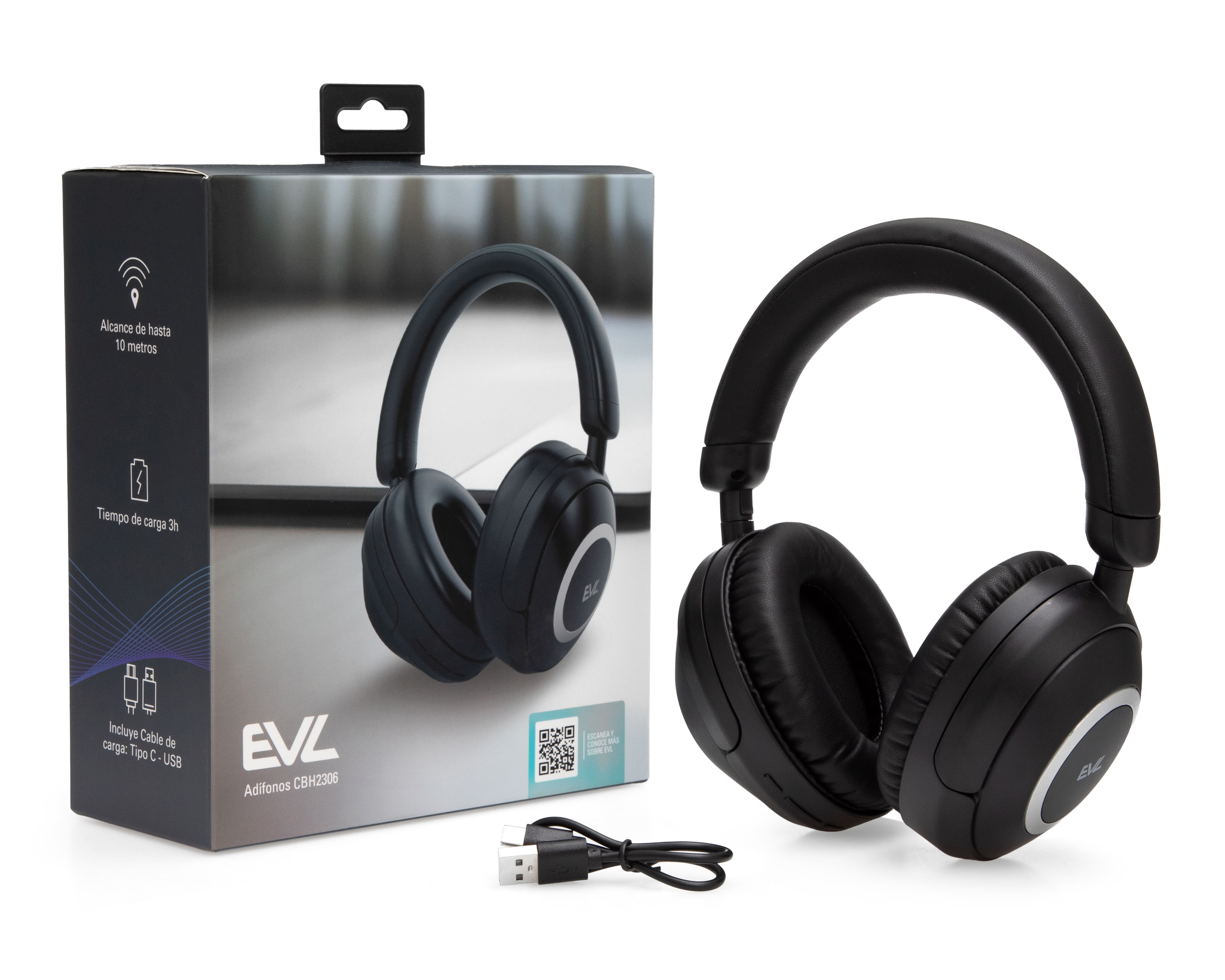 Foto 5 pulgar | Foto 4 | Audífonos de Diadema Inalámbricos EVL CBH2306 Bluetooth
