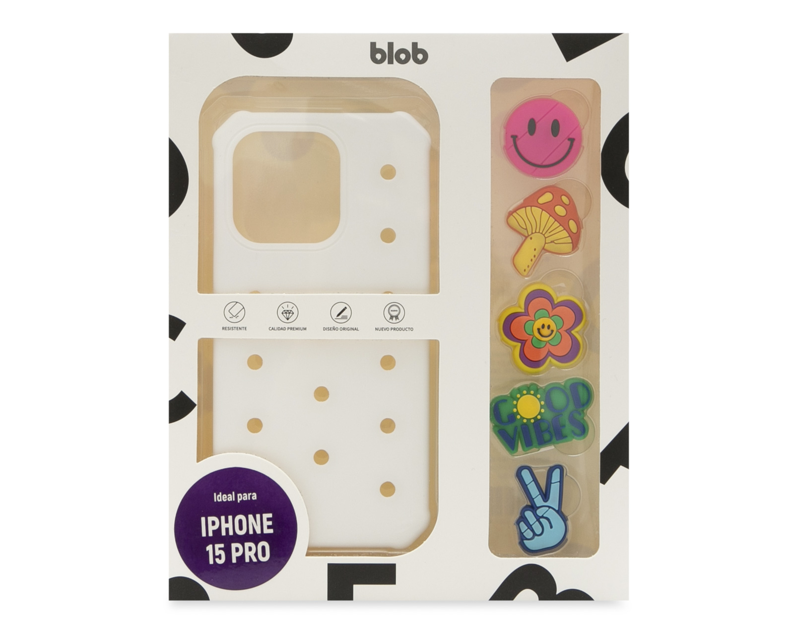 Foto 3 pulgar | Foto 2 | Funda con Pines Blob para iPhone 15 Pro