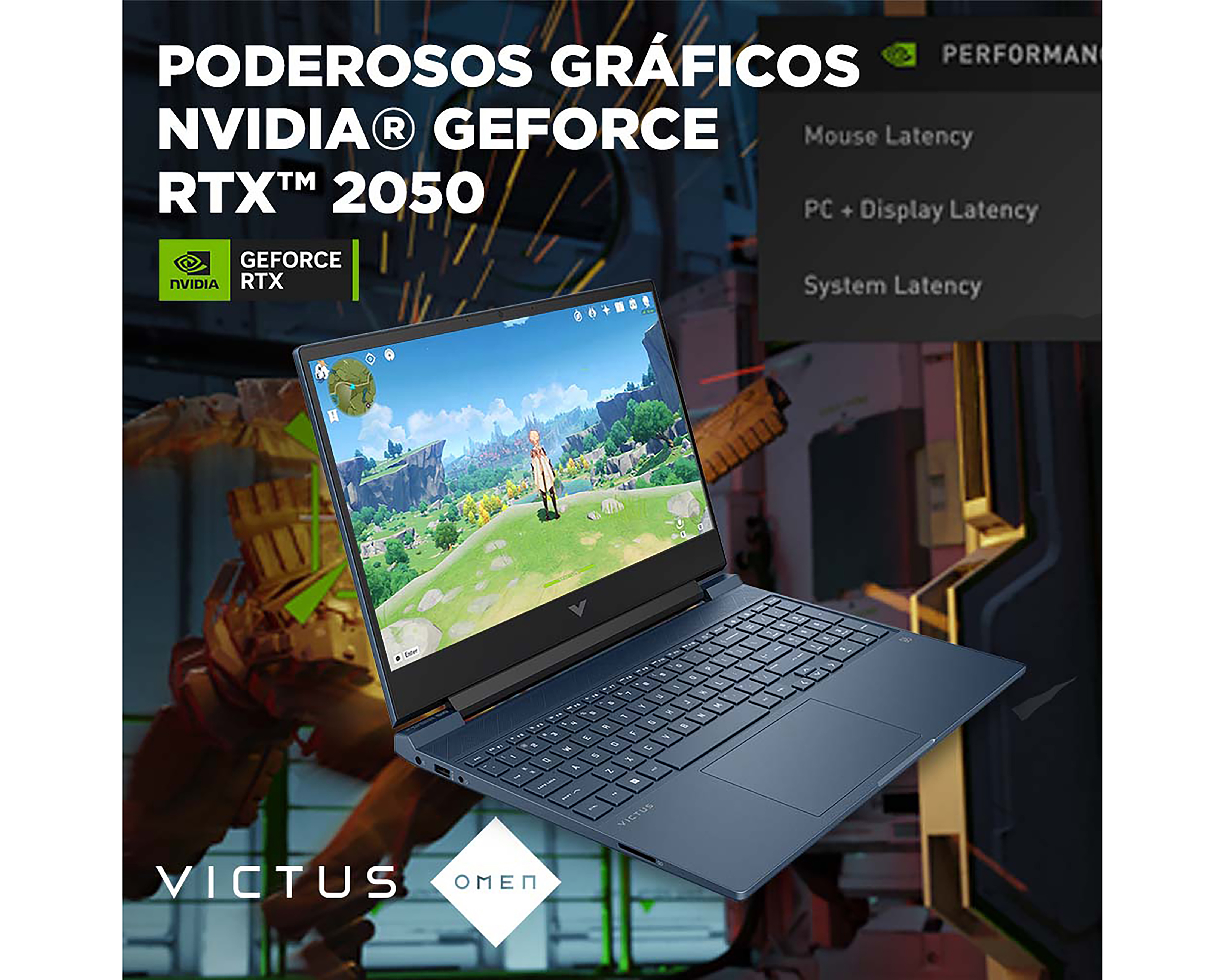 Foto 7 | Foto 7 | Laptop Gamer HP Victus15-FA1090LA 15.6 Pulgadas Intel Core i5 NVIDIA GeForce RTX 2050 8 GB RAM 512 GB SSD Azul