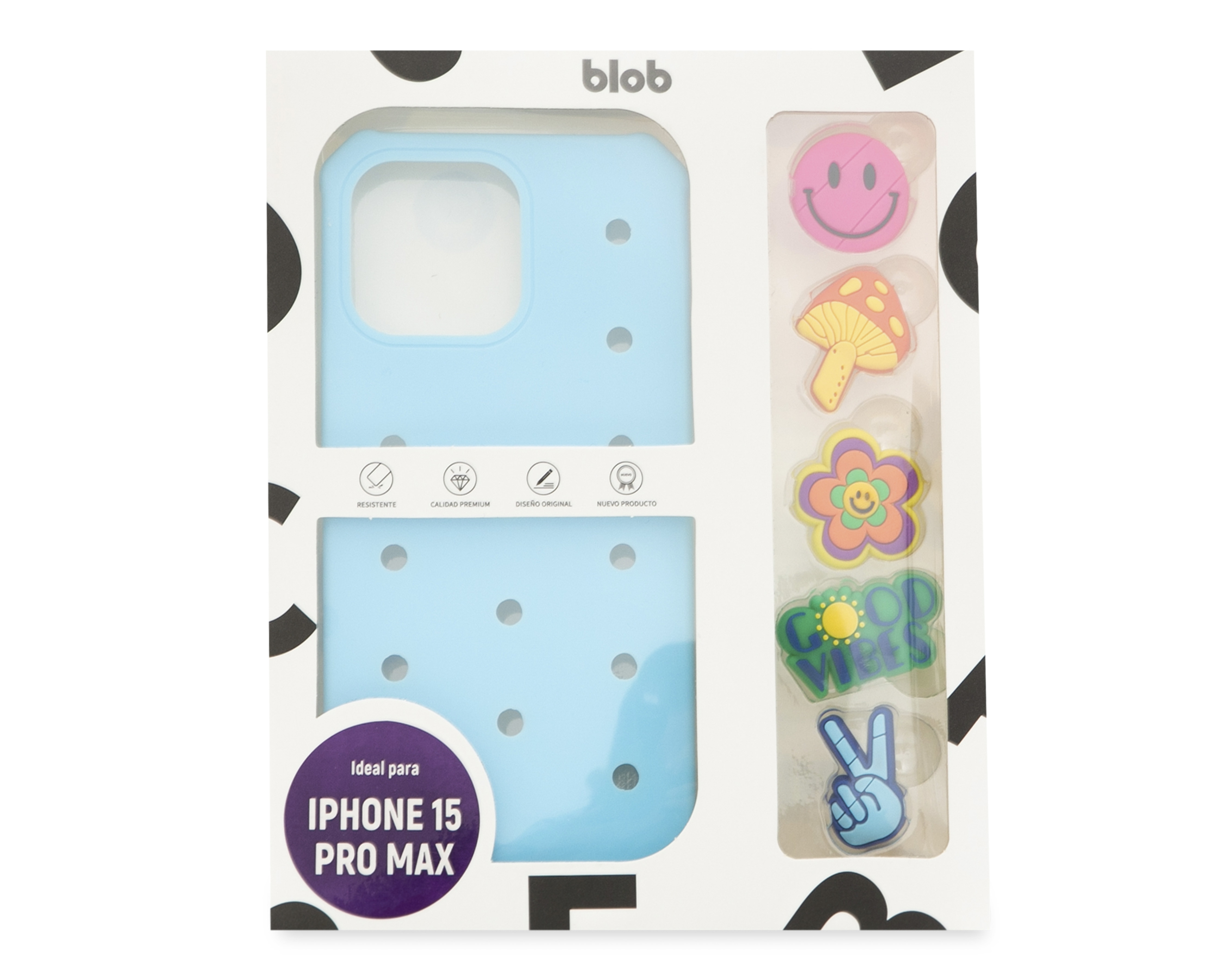Foto 3 pulgar | Foto 2 | Funda con Pines Blob para iPhone 15 Pro Max
