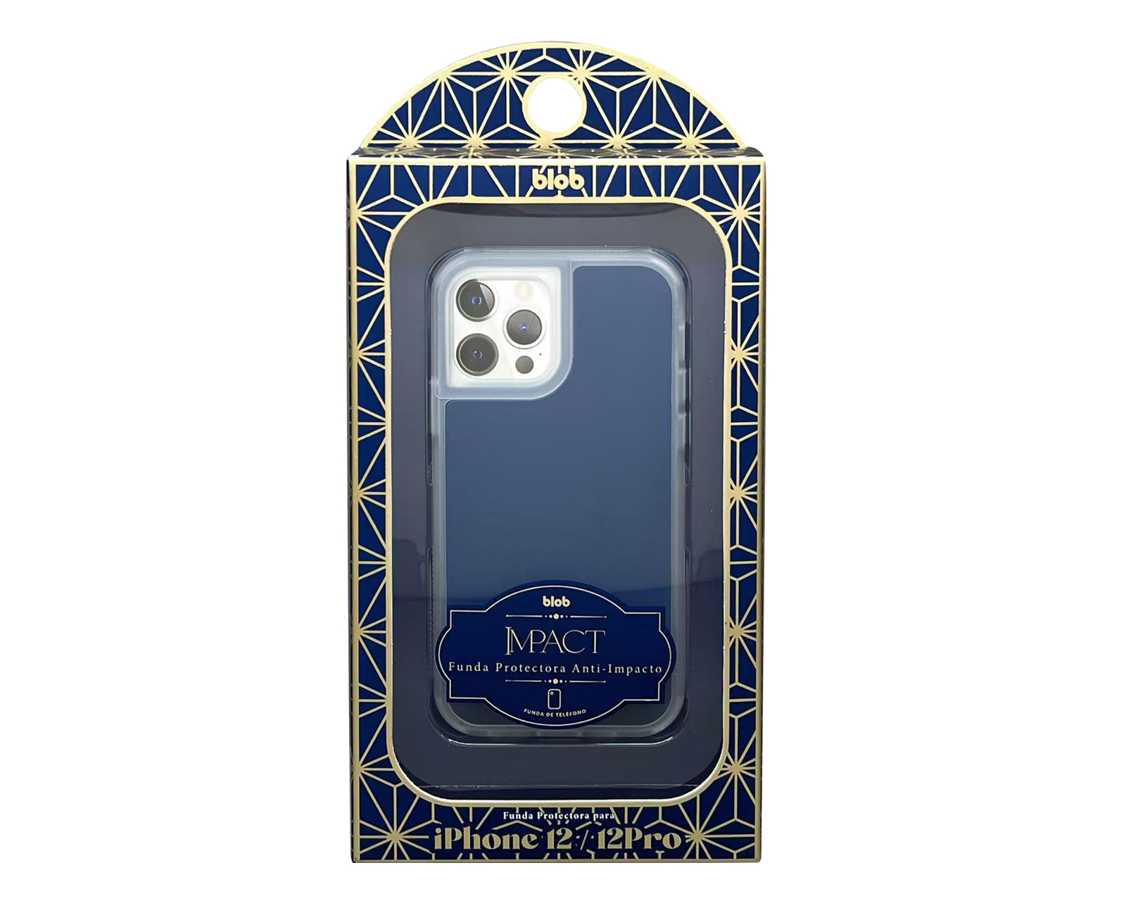 Foto 3 pulgar | Foto 2 | Funda Azul Blob para iPhone 12/12 Pro