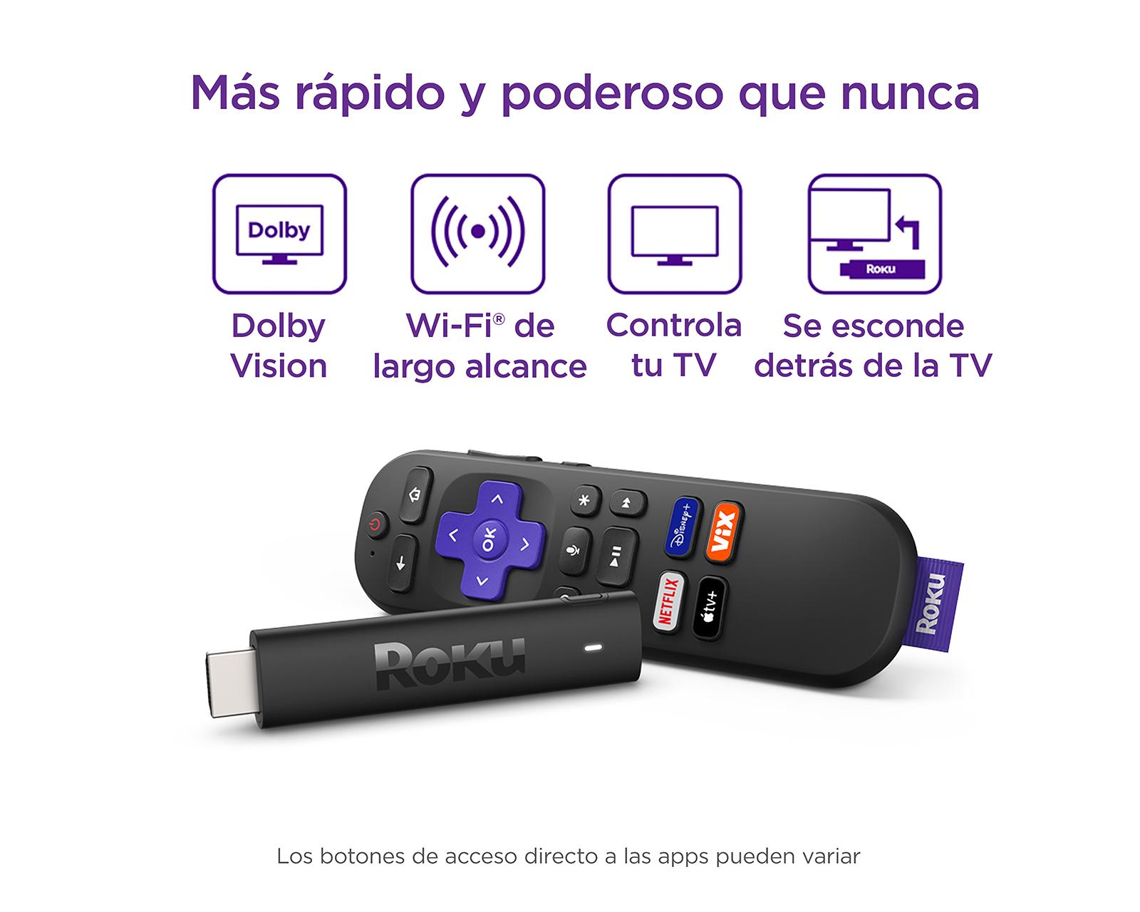 Foto 3 pulgar | Foto 2 | Roku Streaming Stick 4K HDR/Dolby Vision con Control Remoto