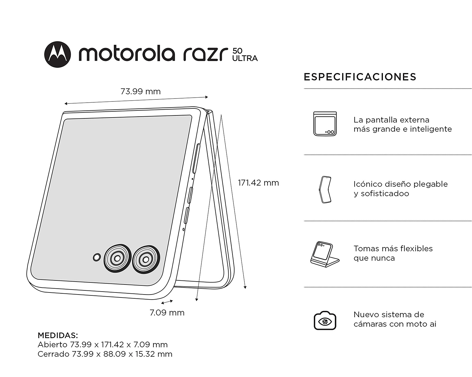 Foto 11 pulgar | Foto 10 | Celular Motorola Liberado Razr 50 Ultra 512 GB Durazno