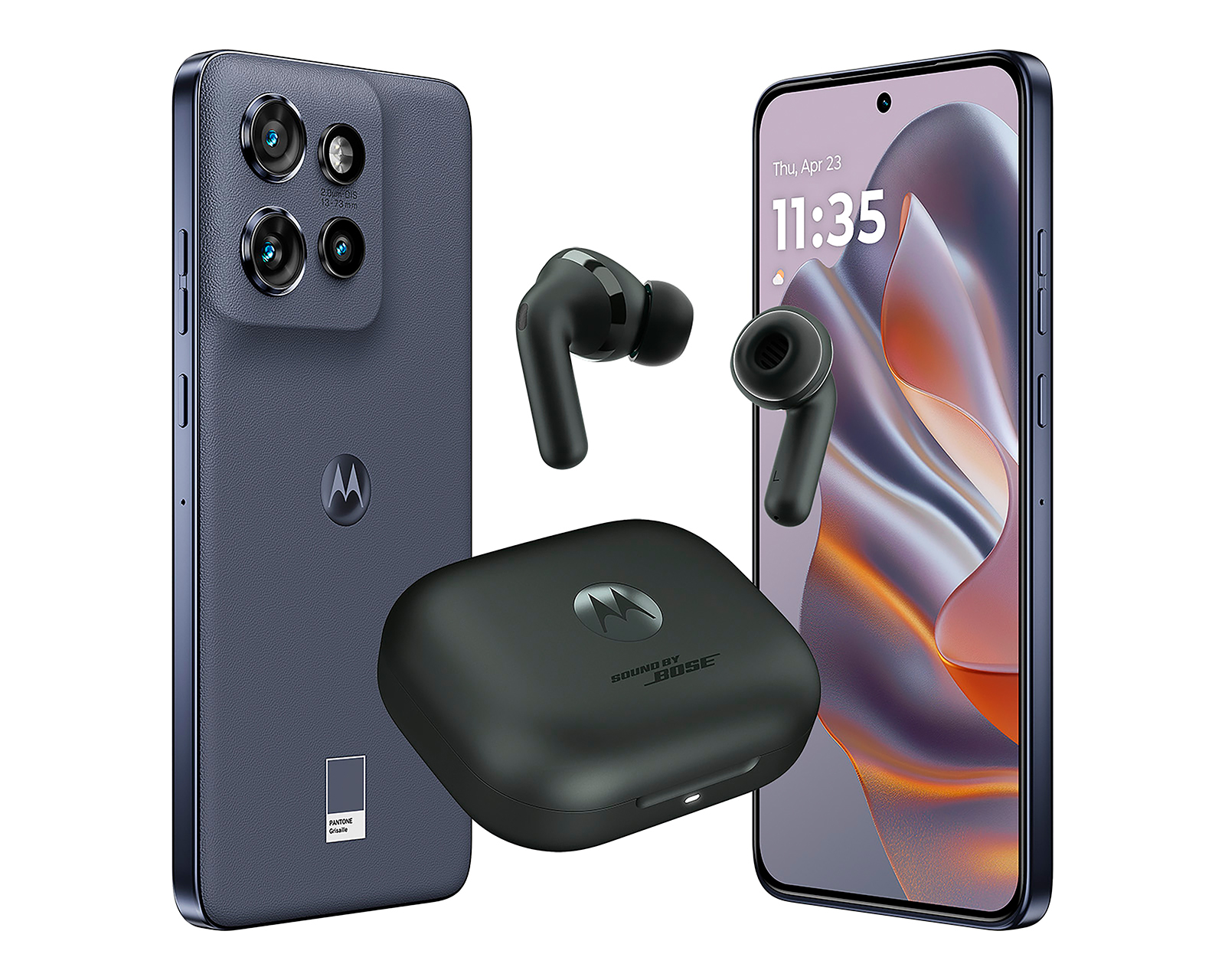 Celular Motorola Liberado Moto Edge 50 Neo 256 GB Gris + Audífonos Moto Buds+ Sound by Bose