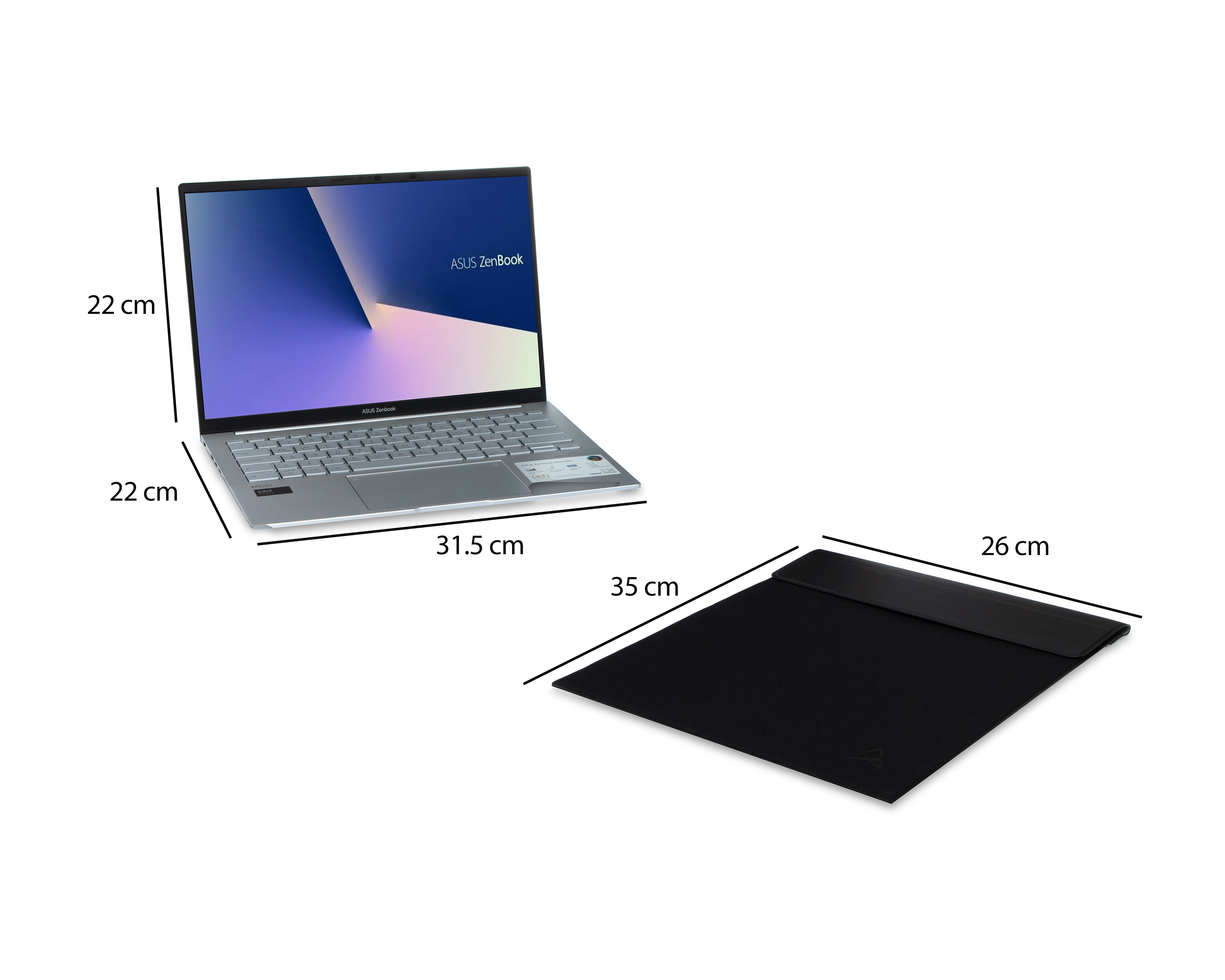 Foto 7 | Foto 7 | Laptop Asus Zenbook 14 Pulgadas Windows 11 Intel Core Ultra 7 155H 16 GB RAM 1 TB SSD Plateada con Funda