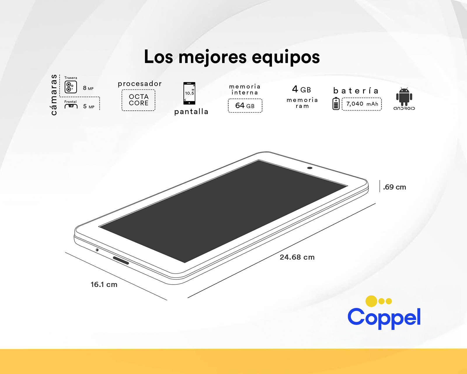 Foto 5 | Foto 5 | Tablet Samsung Galaxy Tab A8 SM-X200NZSMMXO 10.5 Pulgadas 64GB Wifi + Bluetooth Android 4 GB Plateado