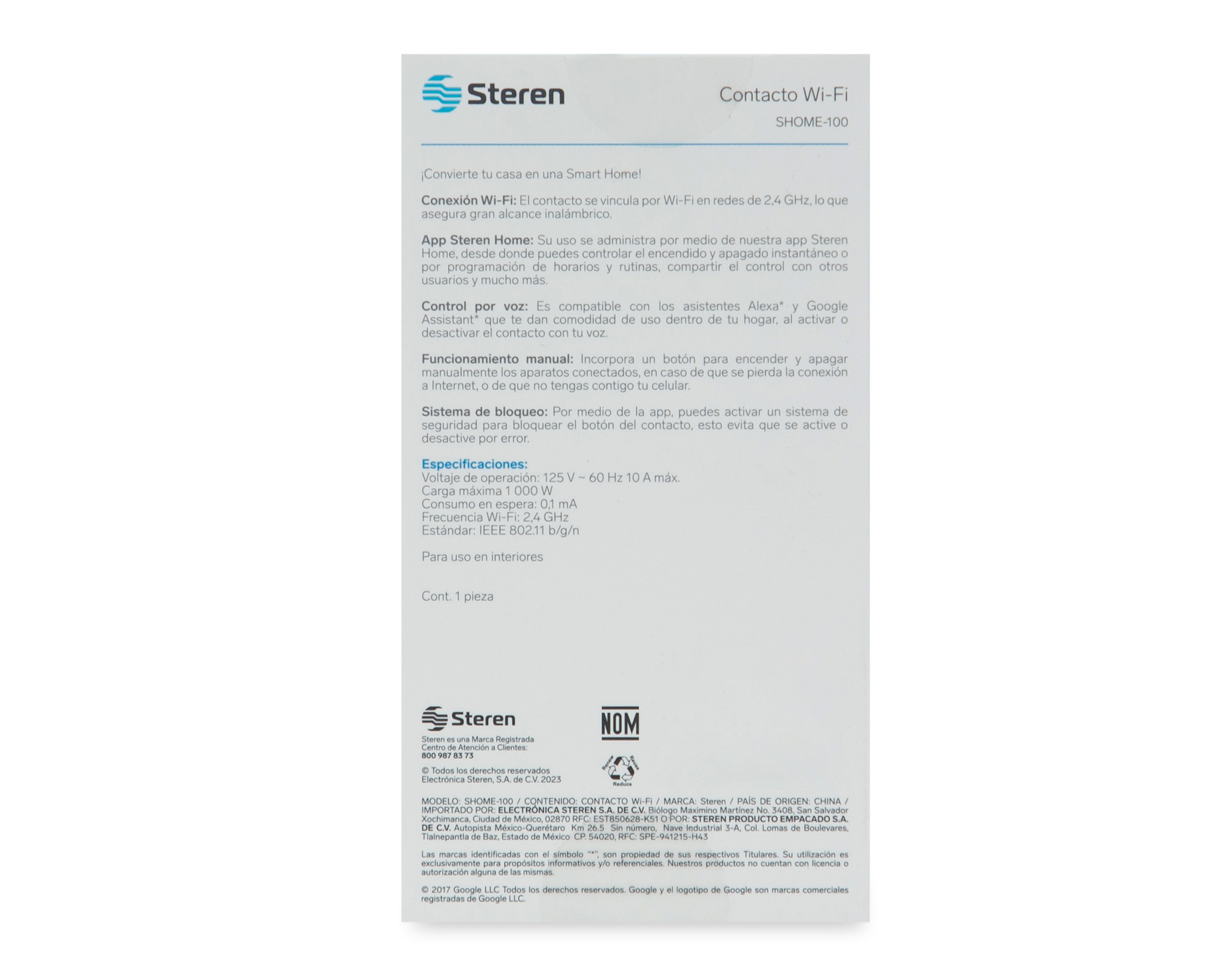 Foto 6 pulgar | Foto 5 | Contacto Inteligente Steren SHOME 100 Wifi Compatible con Android y iOS