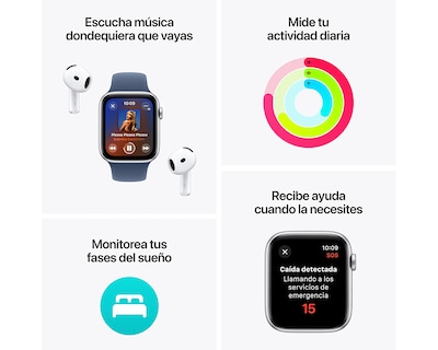 Foto 3 | Foto 3 | Apple Watch SE GPS 44 mm Plata M-L