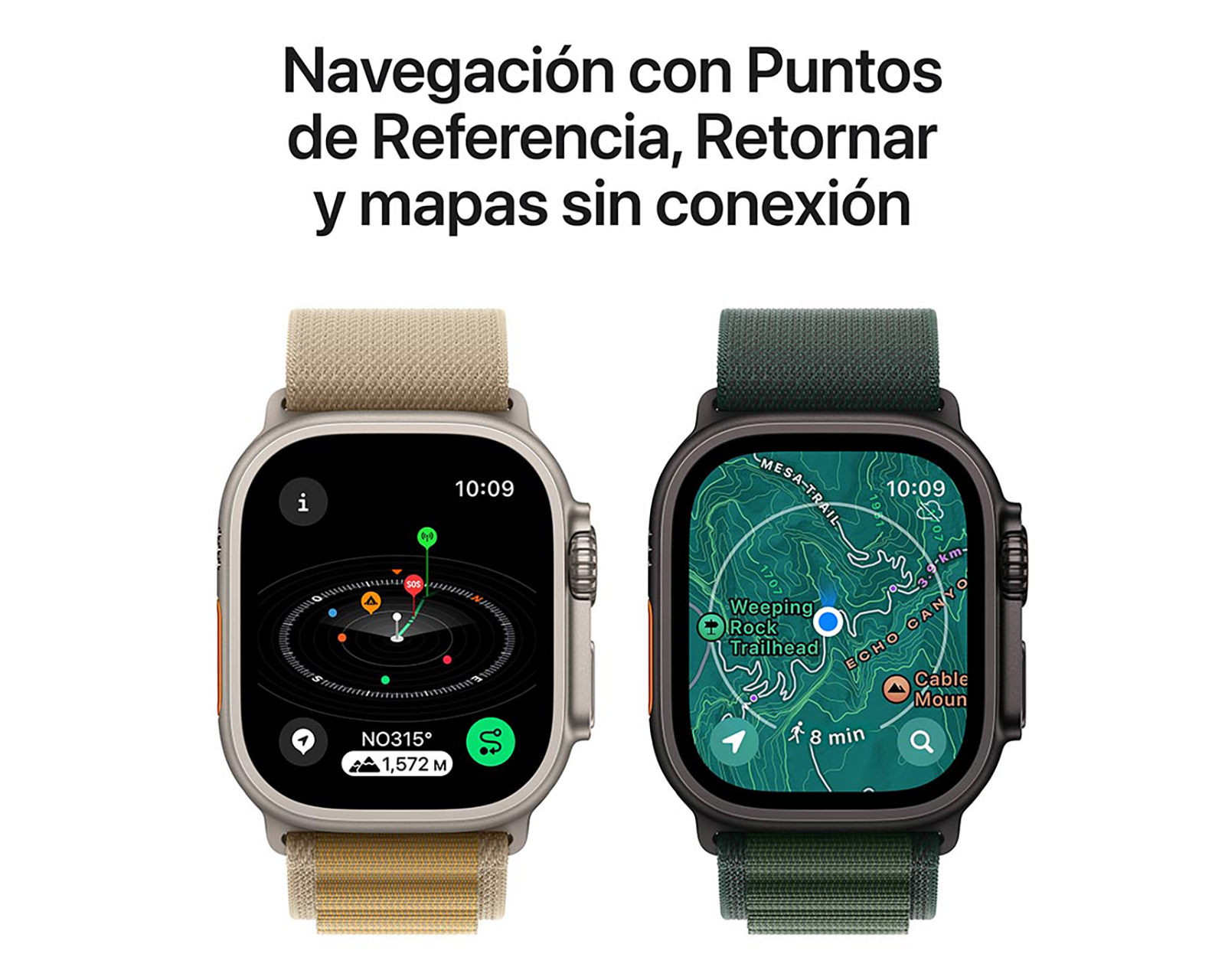 Foto 7 pulgar | Foto 6 | Apple Watch Ultra 2 GPS + Cellular 49 mm Titanio Negro M-L