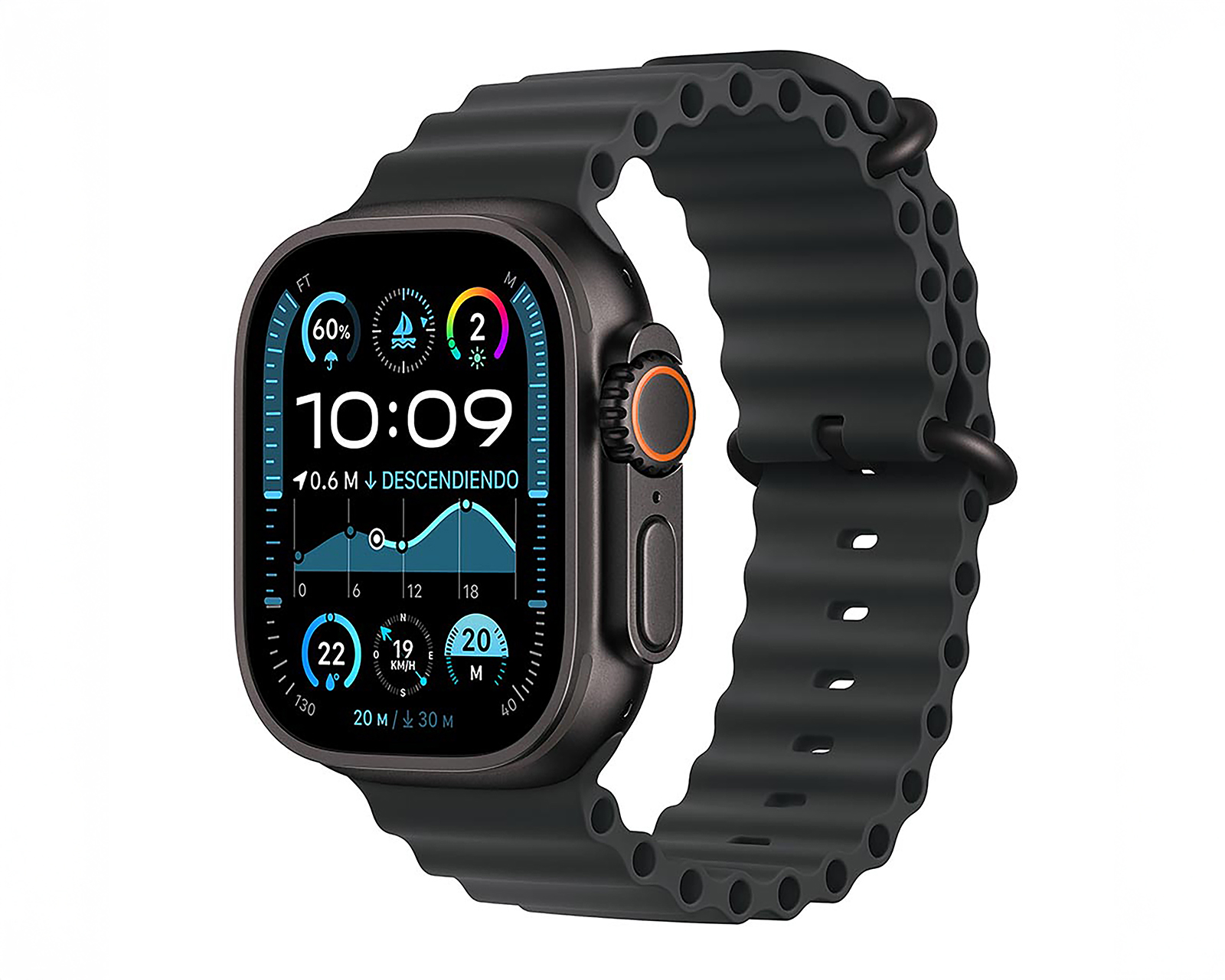 Apple Watch Ultra 2 GPS + Cellular 49 mm Titanio Negro S-M