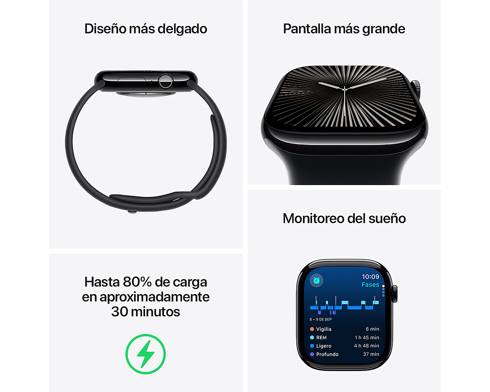 Foto 4 | Foto 3 | Apple Watch Series 10 GPS 46 mm Negro Azabache M-L