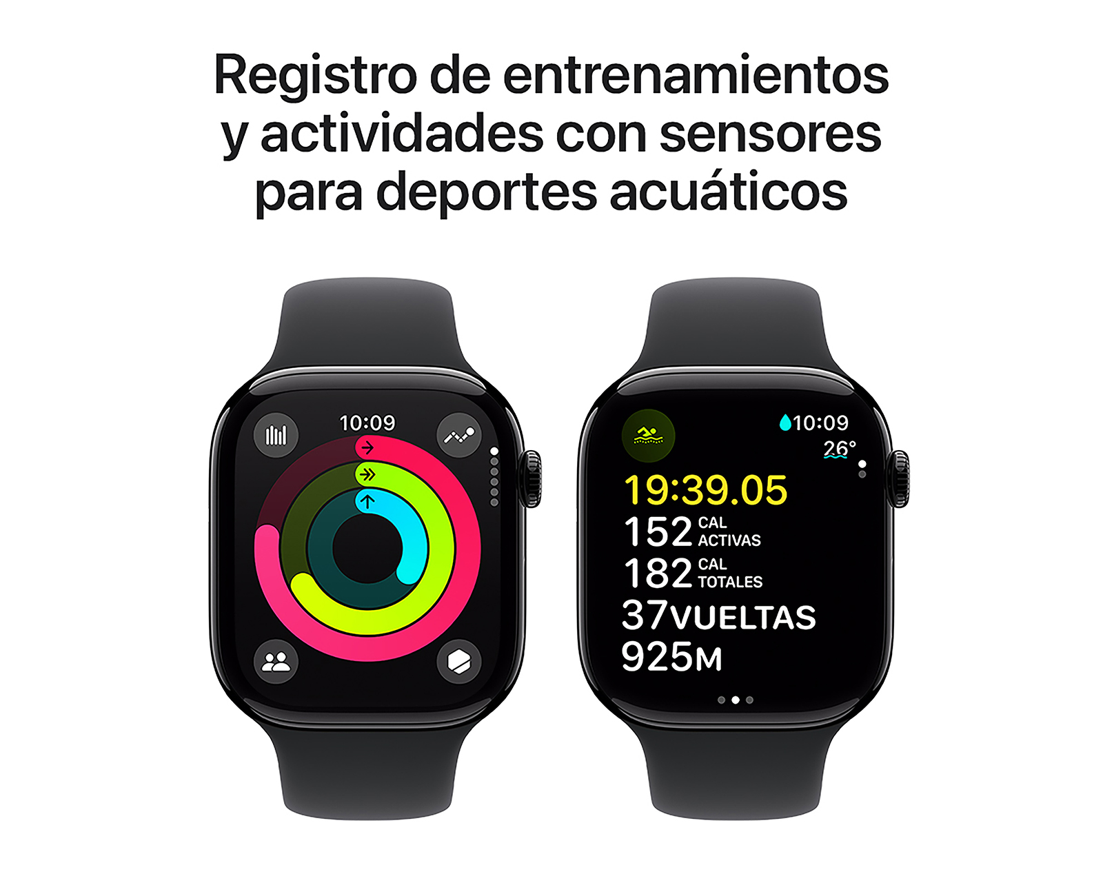 Foto 5 | Foto 4 | Apple Watch Series 10 GPS 46 mm Negro Azabache M-L