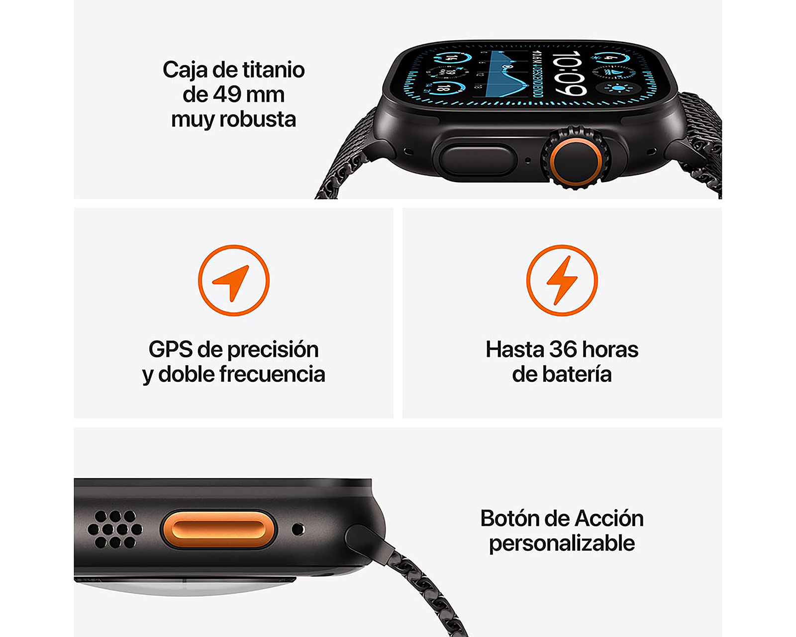 Foto 4 pulgar | Foto 3 | Apple Watch Ultra 2 GPS + Cellular 49 mm Titanio Negro M