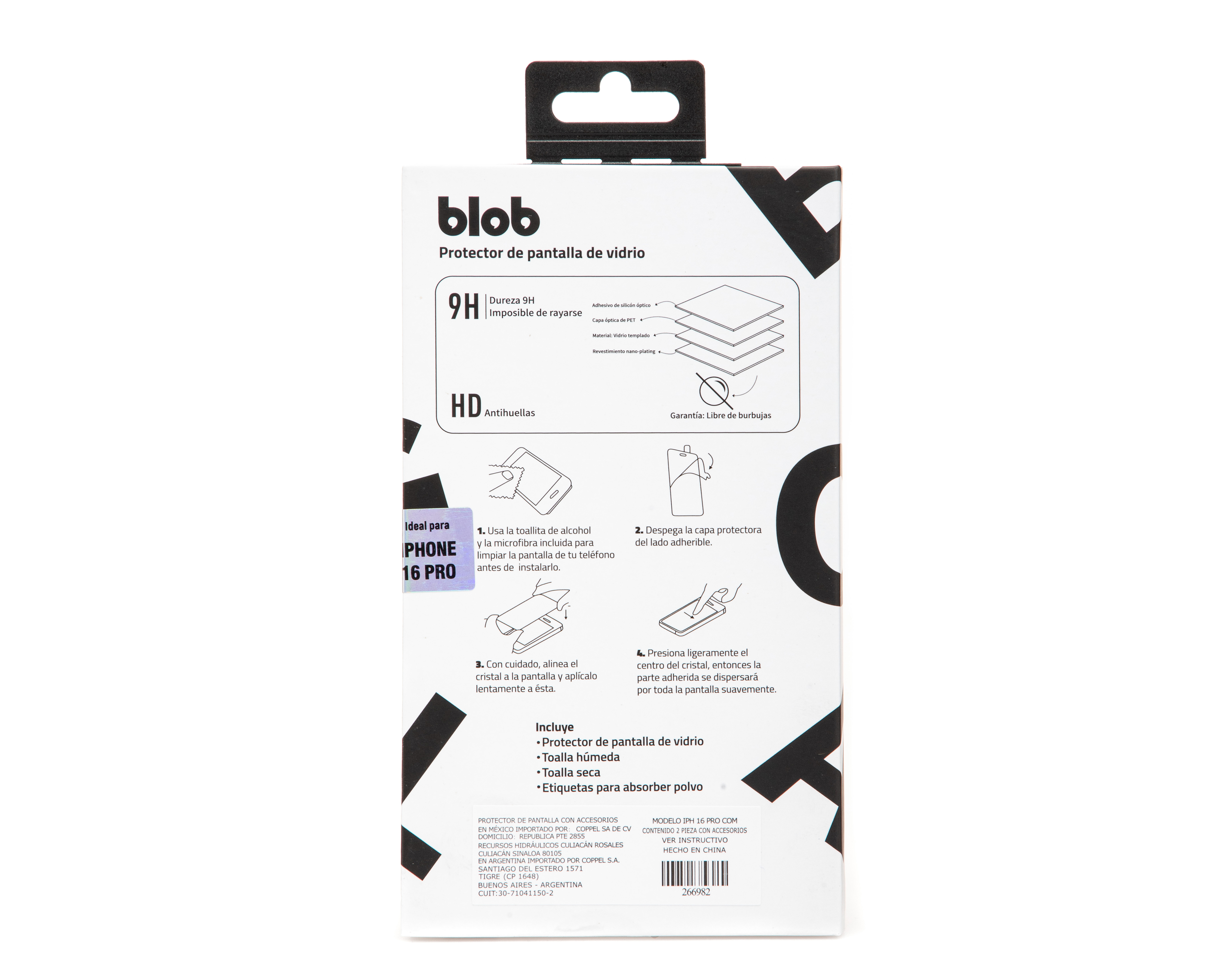 Foto 2 | Foto 2 | Protector de Pantalla y Cámara Blob para iPhone 16 Pro