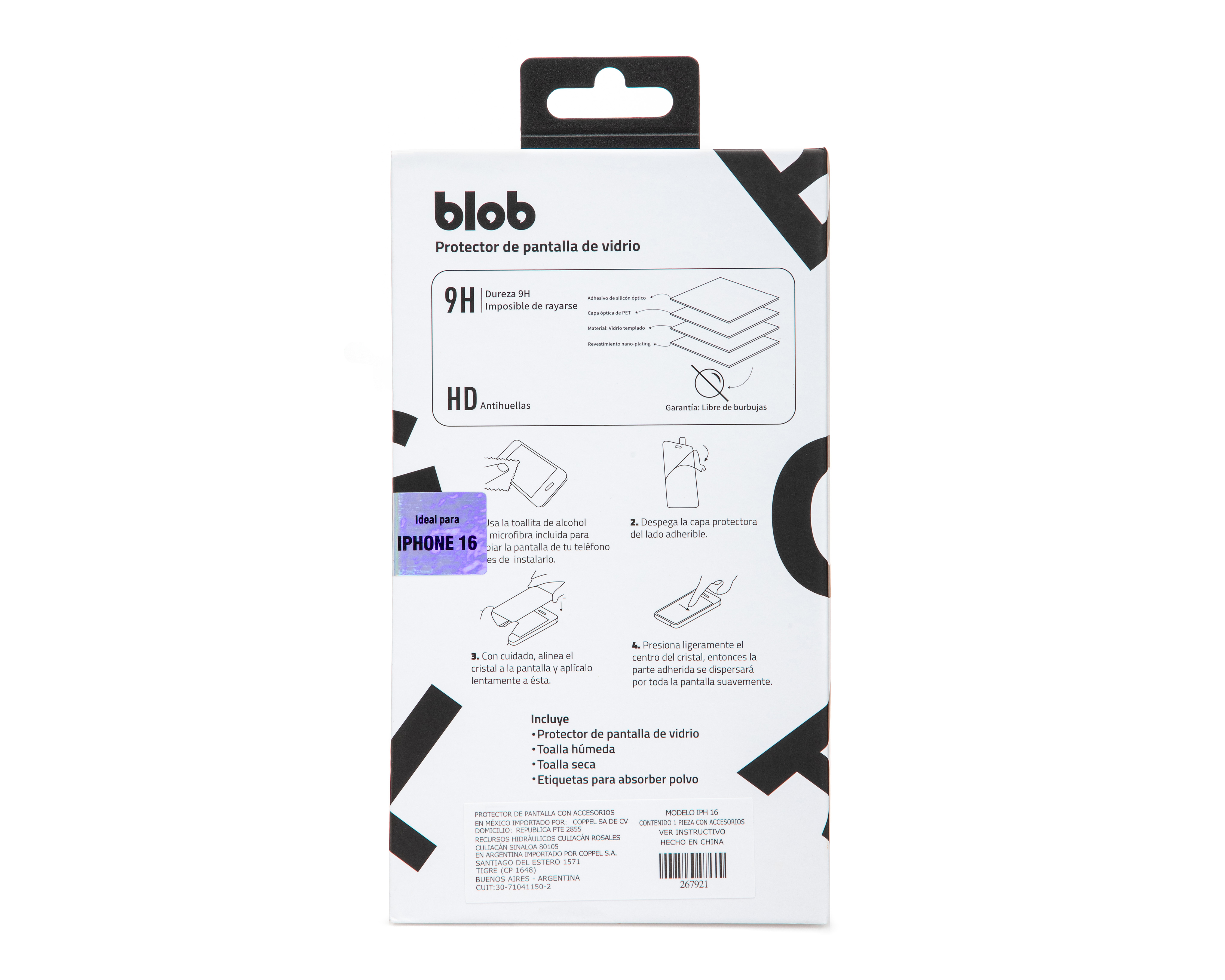 Foto 2 | Foto 2 | Protector de Pantalla Blob para iPhone 16
