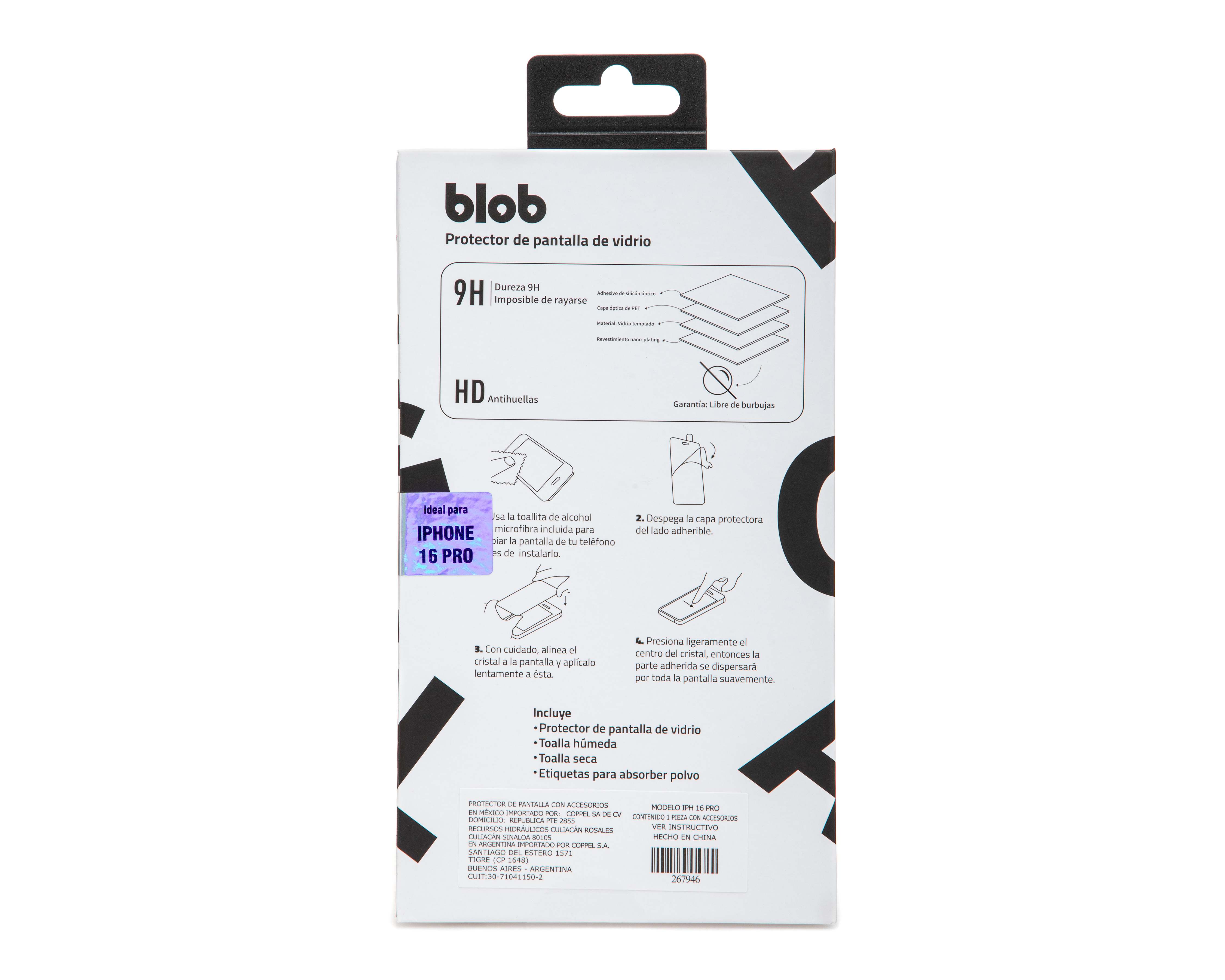 Foto 2 | Foto 2 | Protector de Pantalla Blob para iPhone 16 Pro