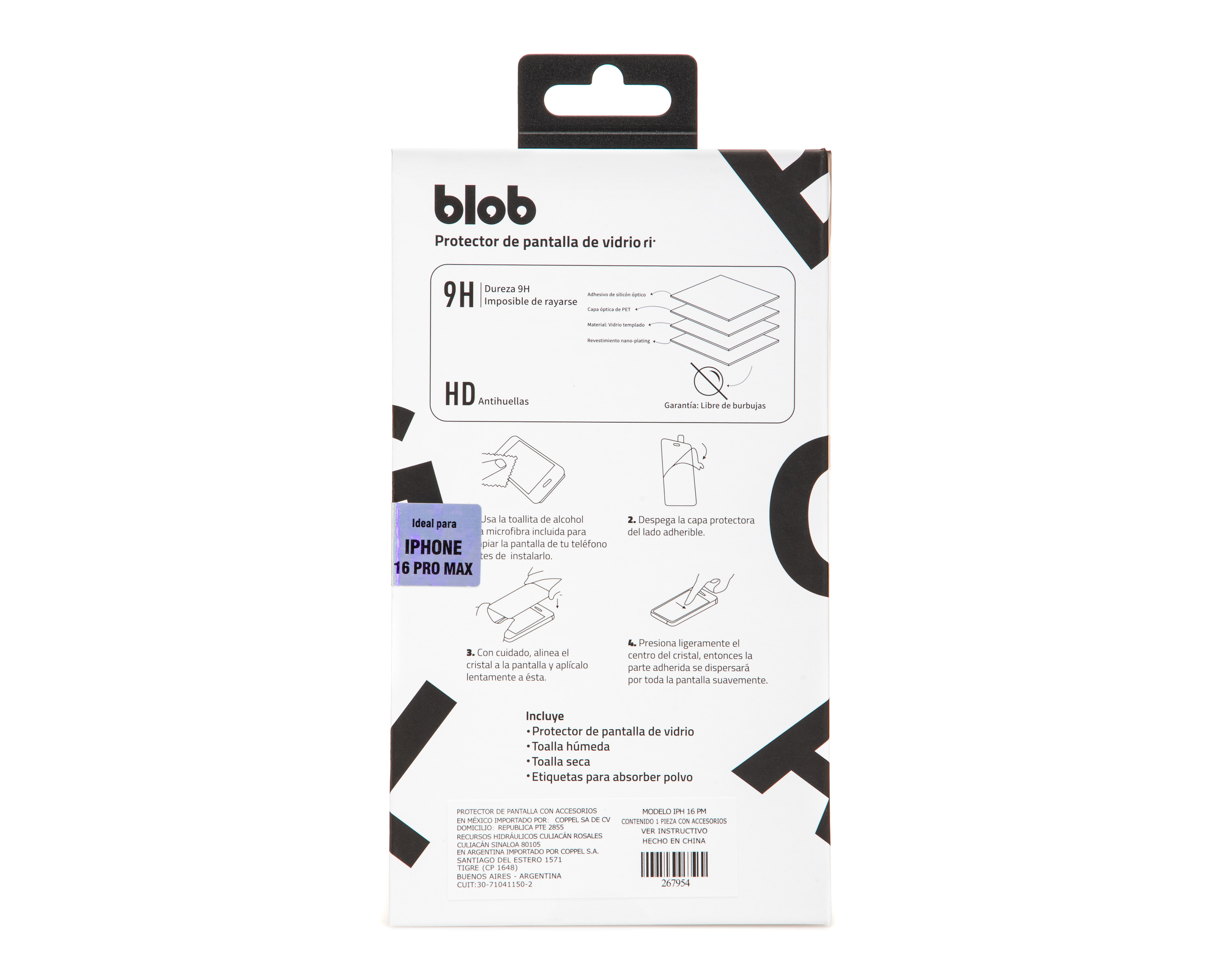 Foto 3 pulgar | Foto 2 | Protector de Pantalla Blob para iPhone 16 Pro Max