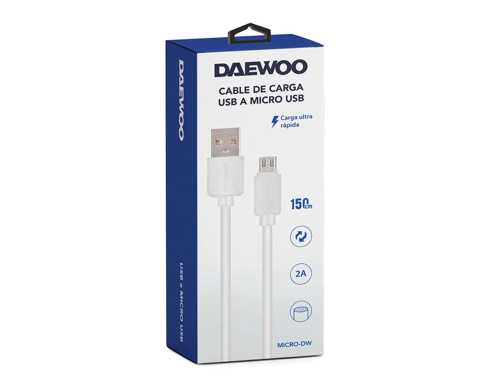Foto 4 pulgar | Foto 3 | Cable Daewoo Tipo Micro USB de 1.5 Metros