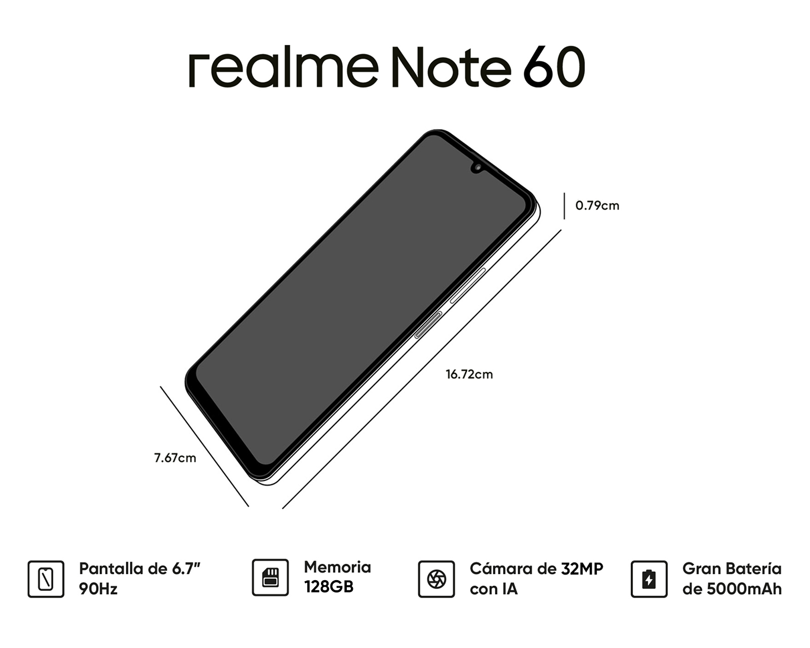 Foto 9 pulgar | Foto 8 | Telcel Realme Note 60 128 GB Azul