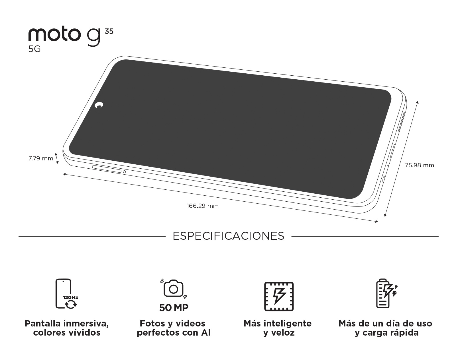 Foto 11 pulgar | Foto 10 | Celular Motorola Moto G35 5G Liberado 256 GB Negro