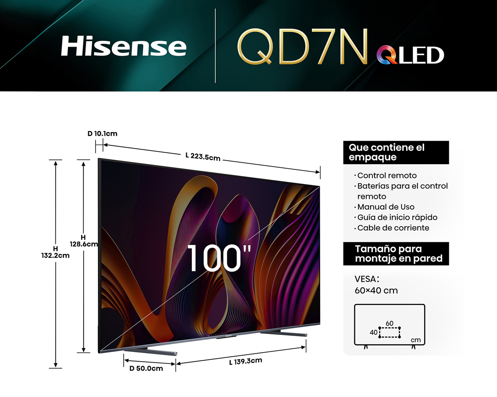 Foto 8 pulgar | Foto 7 | Pantalla Smart TV Hisense QLED 100 Pulgadas 4K 100QD7N