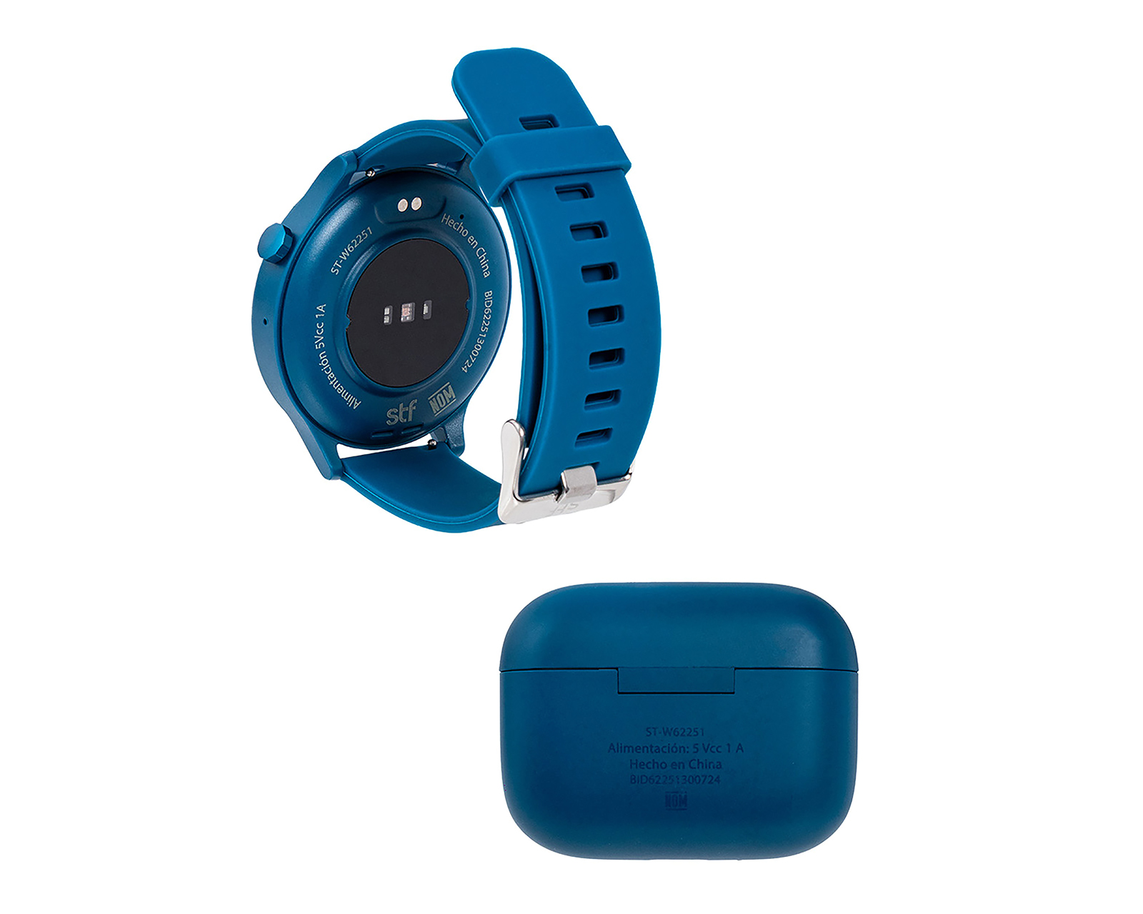 Foto 5 pulgar | Foto 4 | Smartwatch SFT Kronos Sound 35 mm Resistente al Agua Azul con Audífonos True Wireless