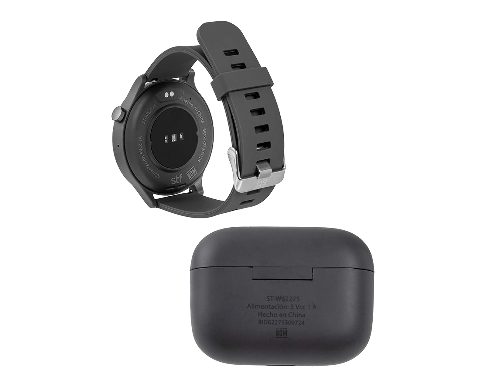 Foto 3 | Foto 3 | Smartwatch STF Kronos Sound Resistente al Agua Negro con Audífonos True Wireless