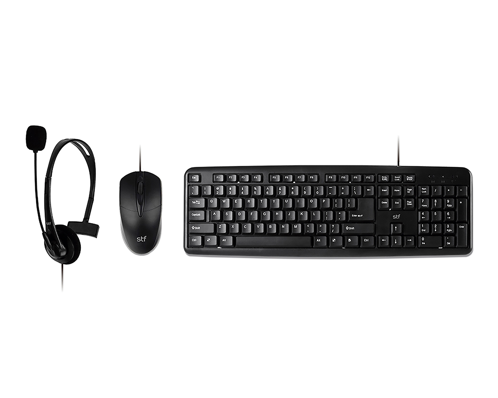 Foto 2 pulgar | Foto 1 | Combo de Teclado Mouse y Audífonos Alámbrico STF ST-A80032 3 Piezas