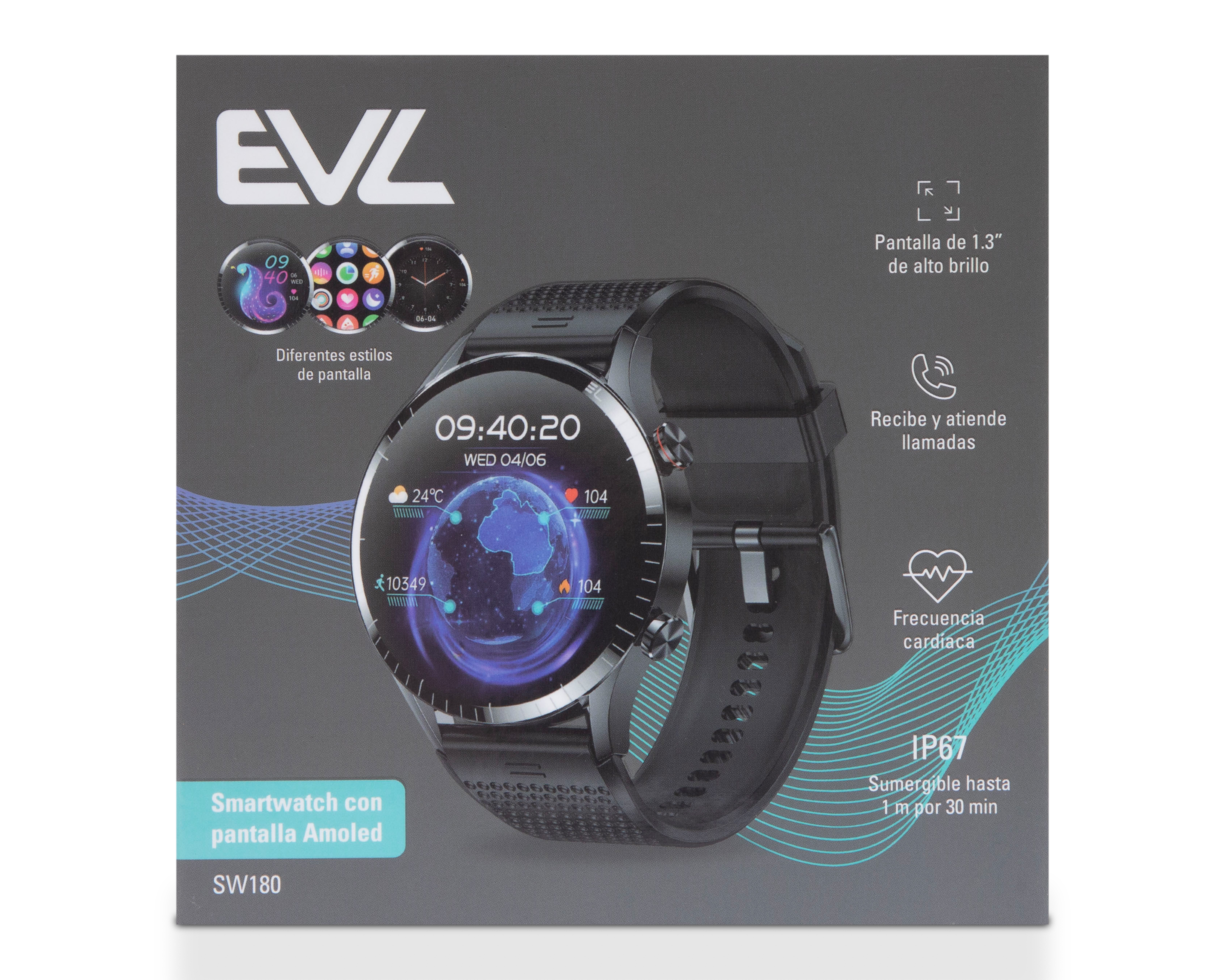 Foto 4 | Foto 4 | Smartwatch EVL SW180 Negro