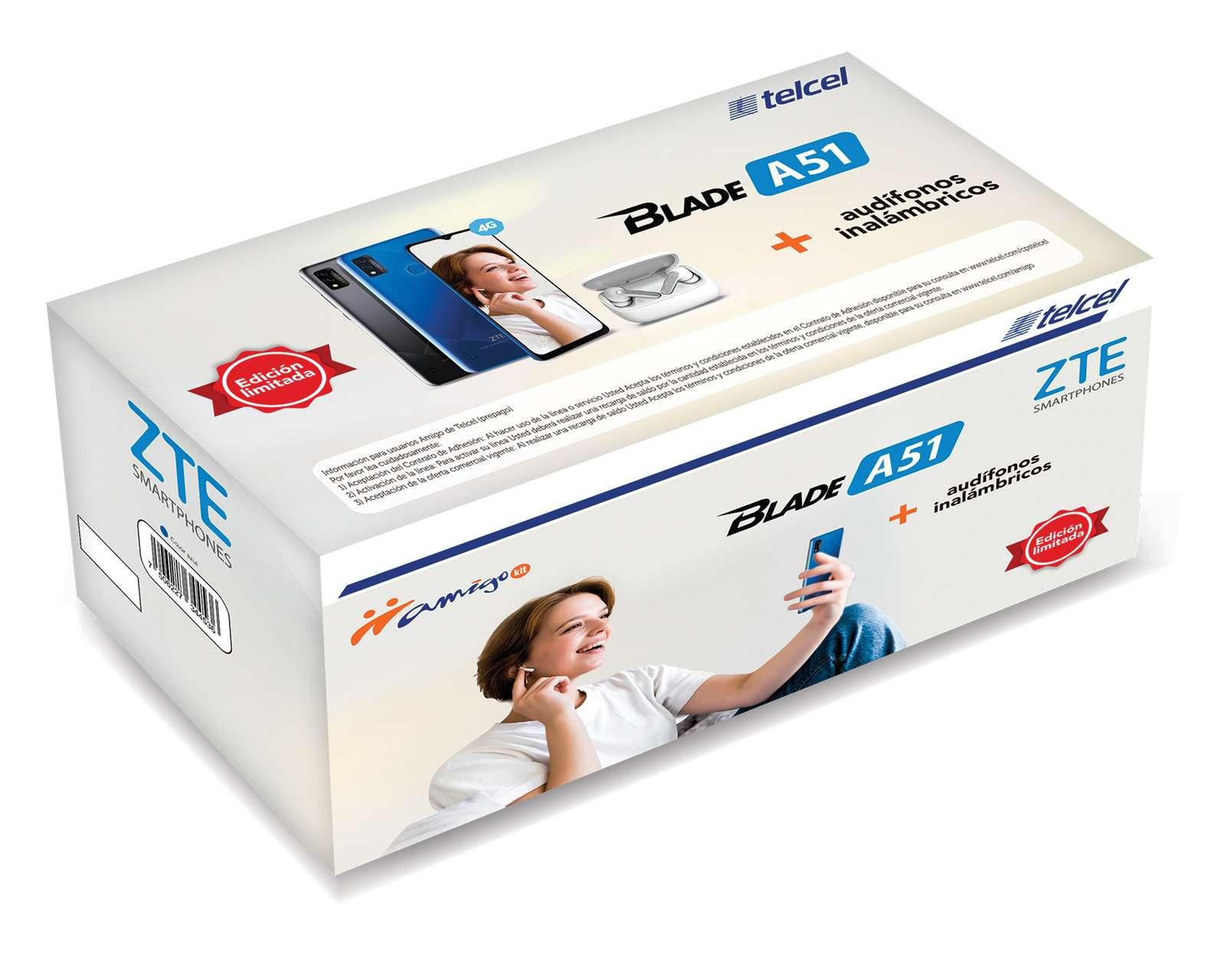 Foto 4 pulgar | Foto 3 | Telcel ZTE Blade A51 64 GB Azul + Audífonos Inalámbricos