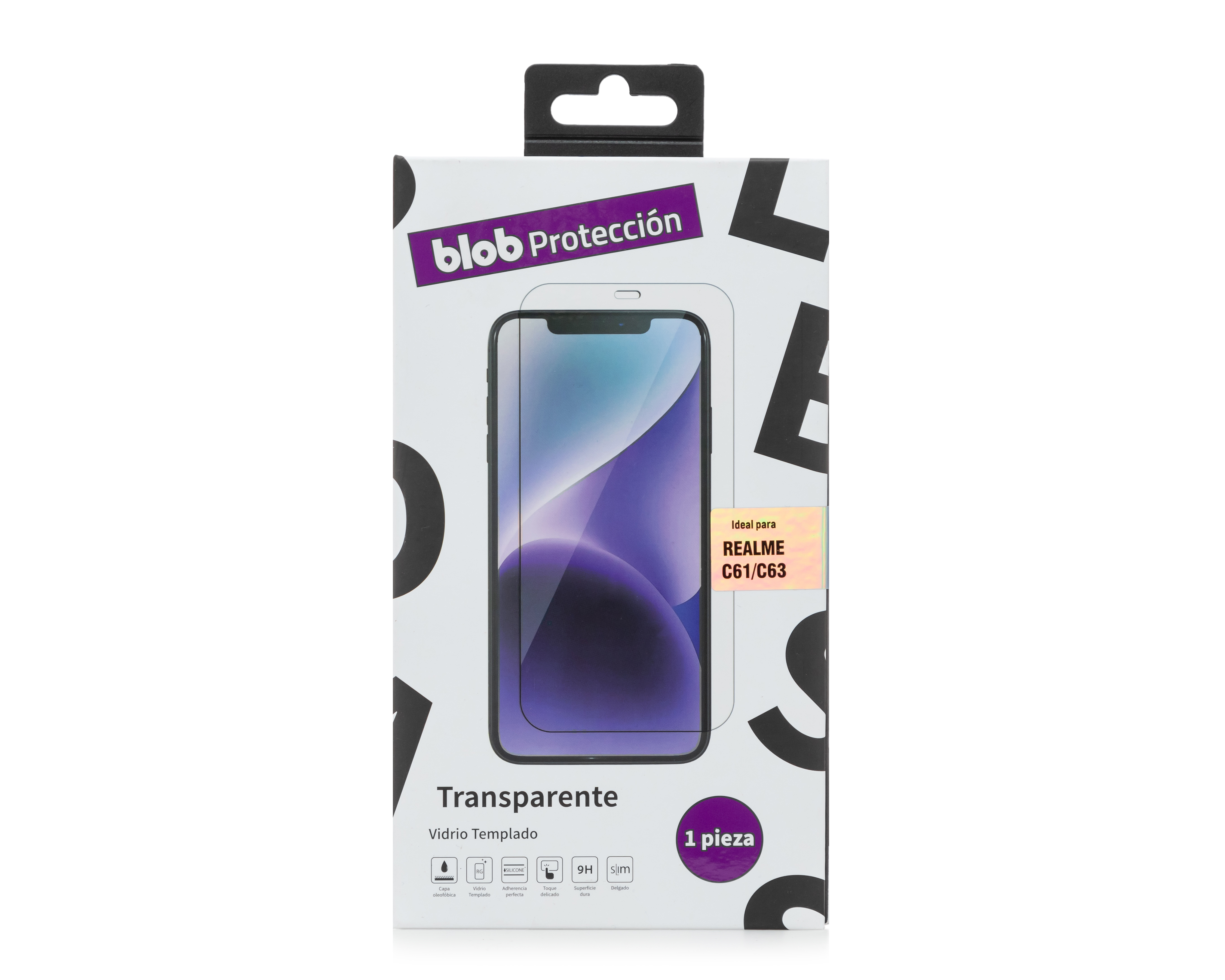 Protector de Pantalla de Vidrio Templado Blob para Realme C61 y C63