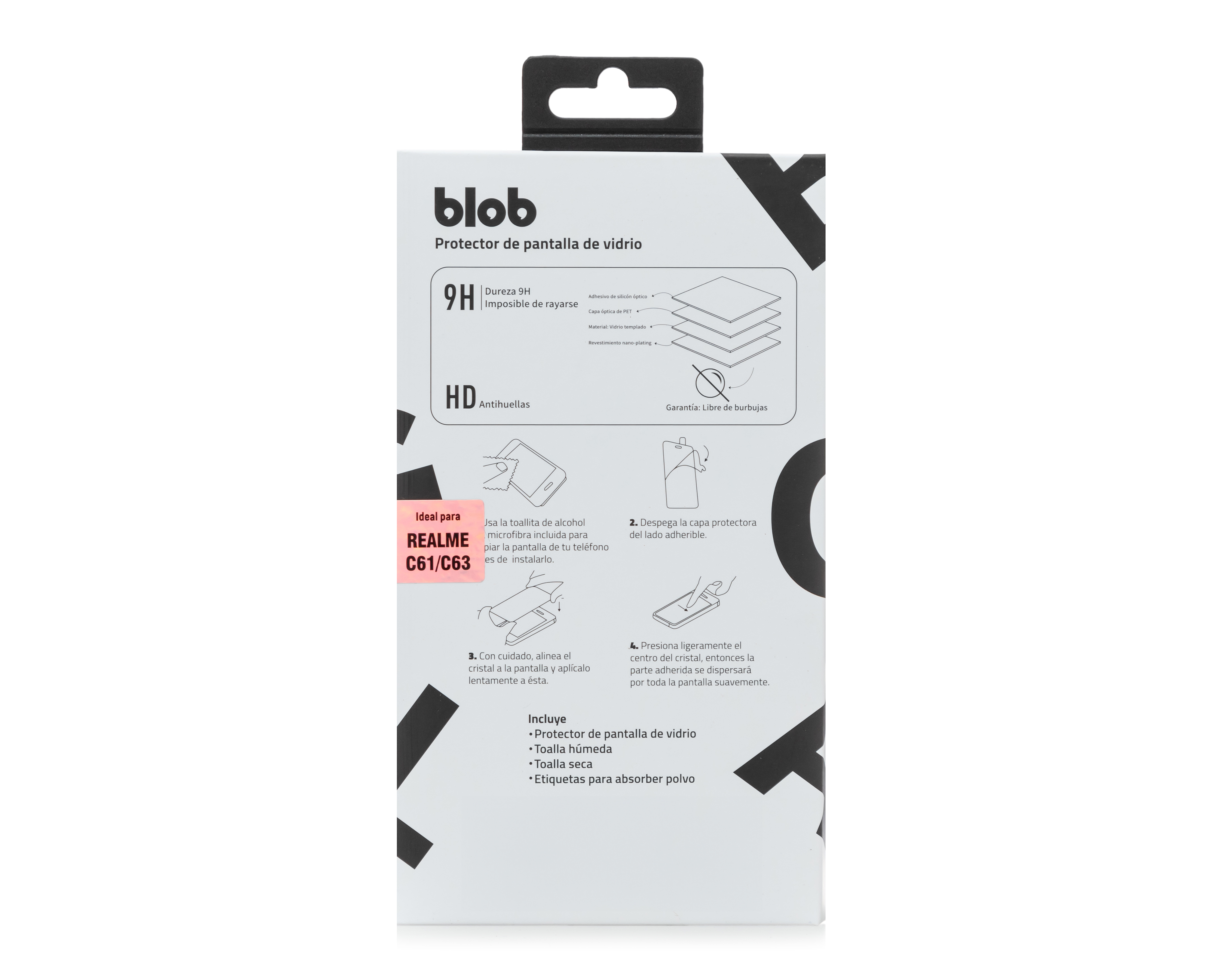 Foto 2 | Foto 2 | Protector de Pantalla de Vidrio Templado Blob para Realme C61 y C63