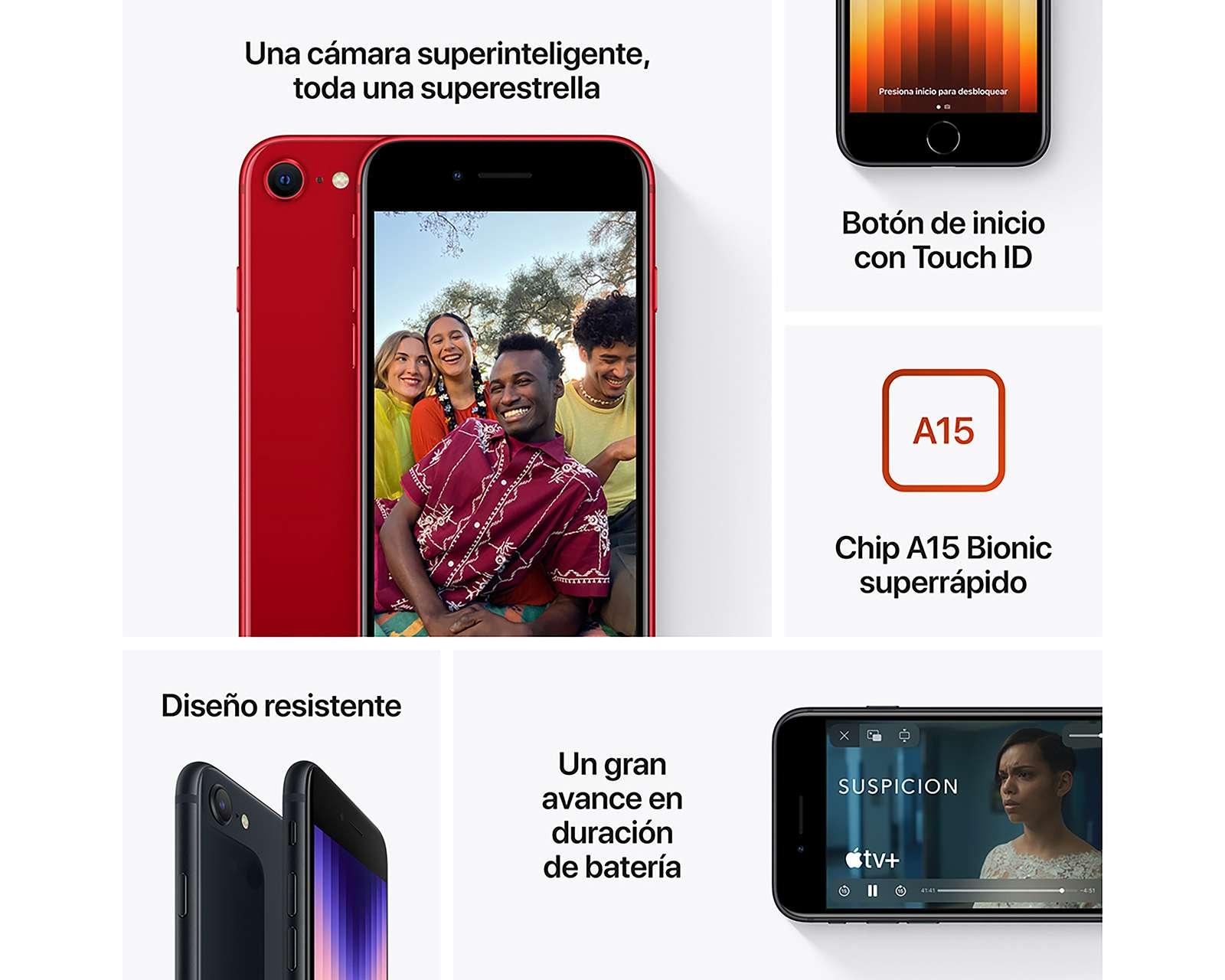 Foto 8 | Foto 8 | Telcel Apple iPhone SE 22 128 GB Midnight Blue