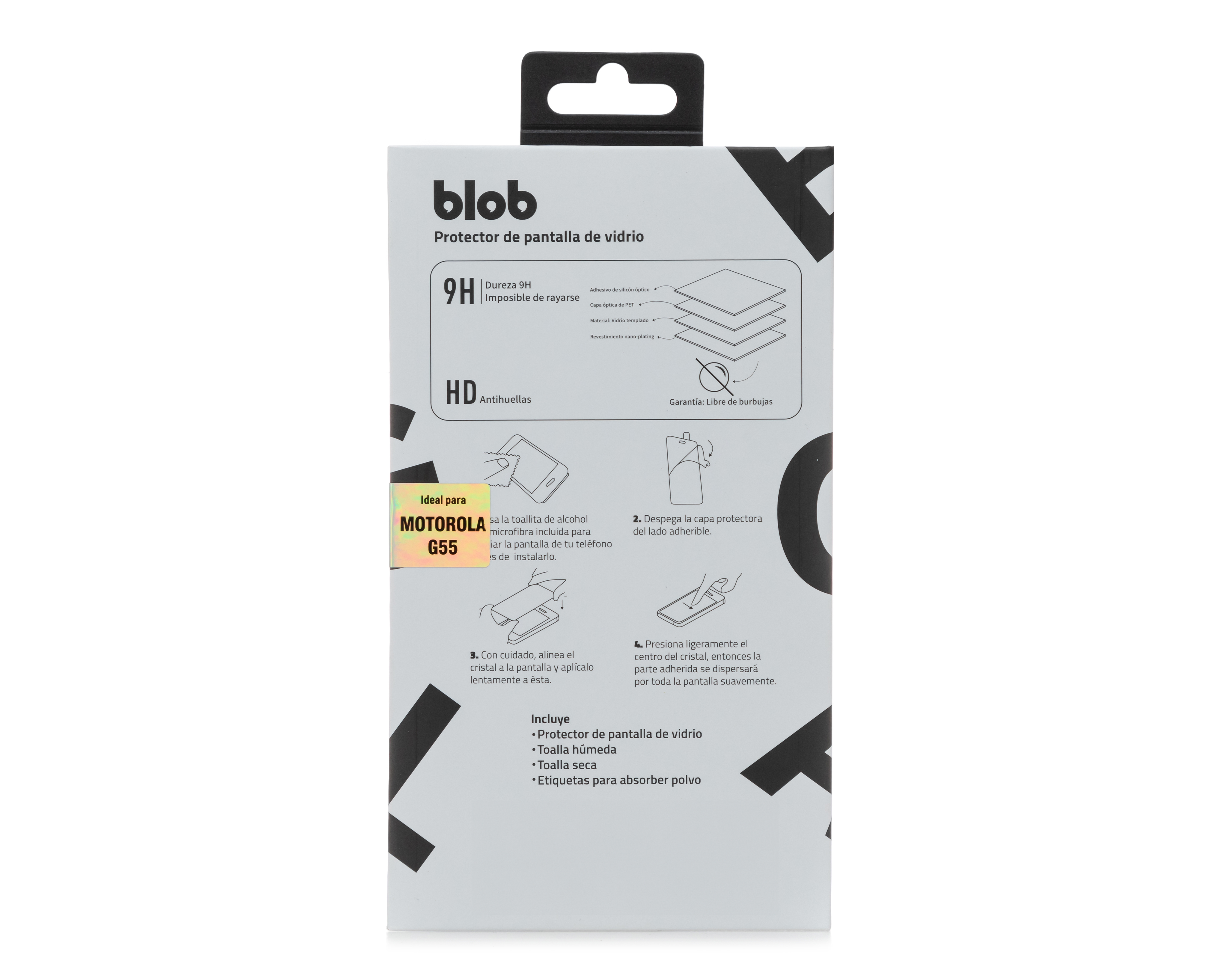 Foto 2 | Foto 2 | Protector de Pantalla de Vidrio Templado Blob para Motorola G55