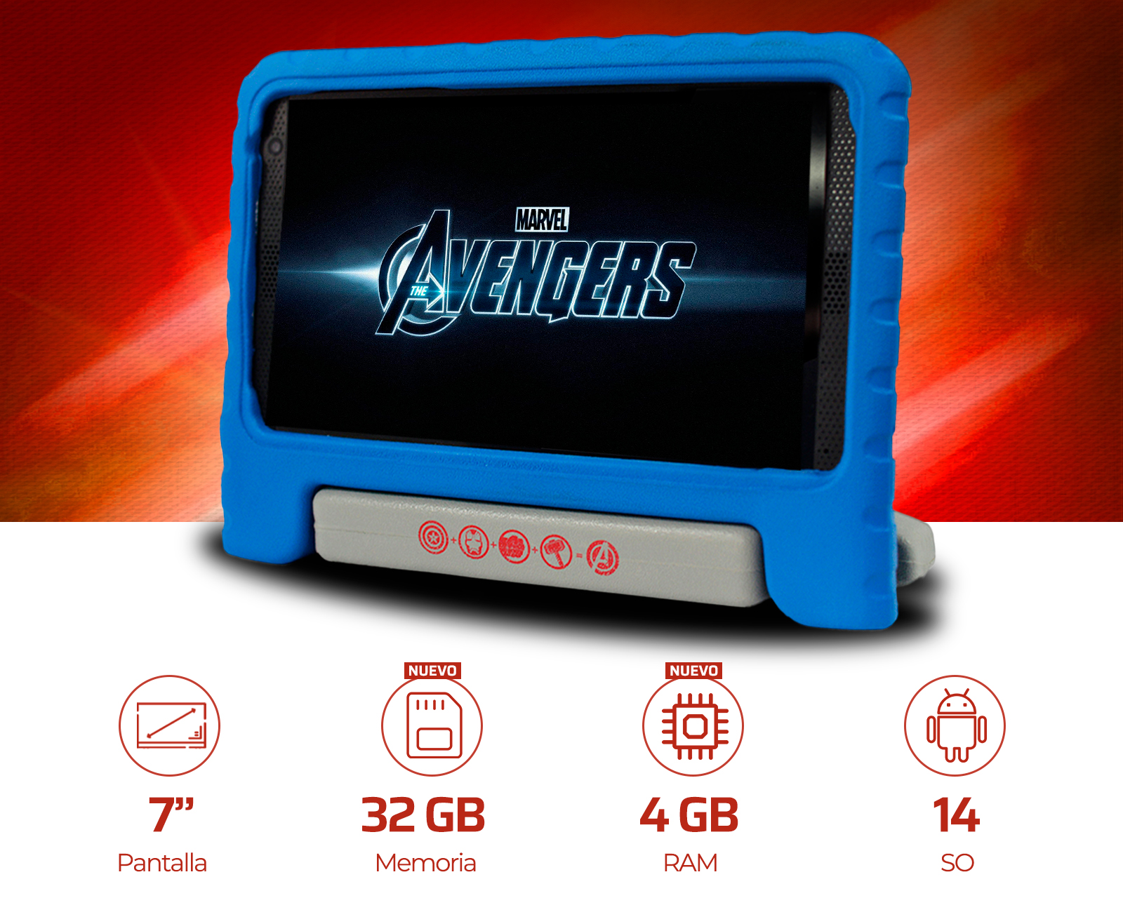 Foto 2 | Foto 2 | Tablet Kempler & Strauss Avengers 7 Pulgadas 32 GB 4 GB RAM