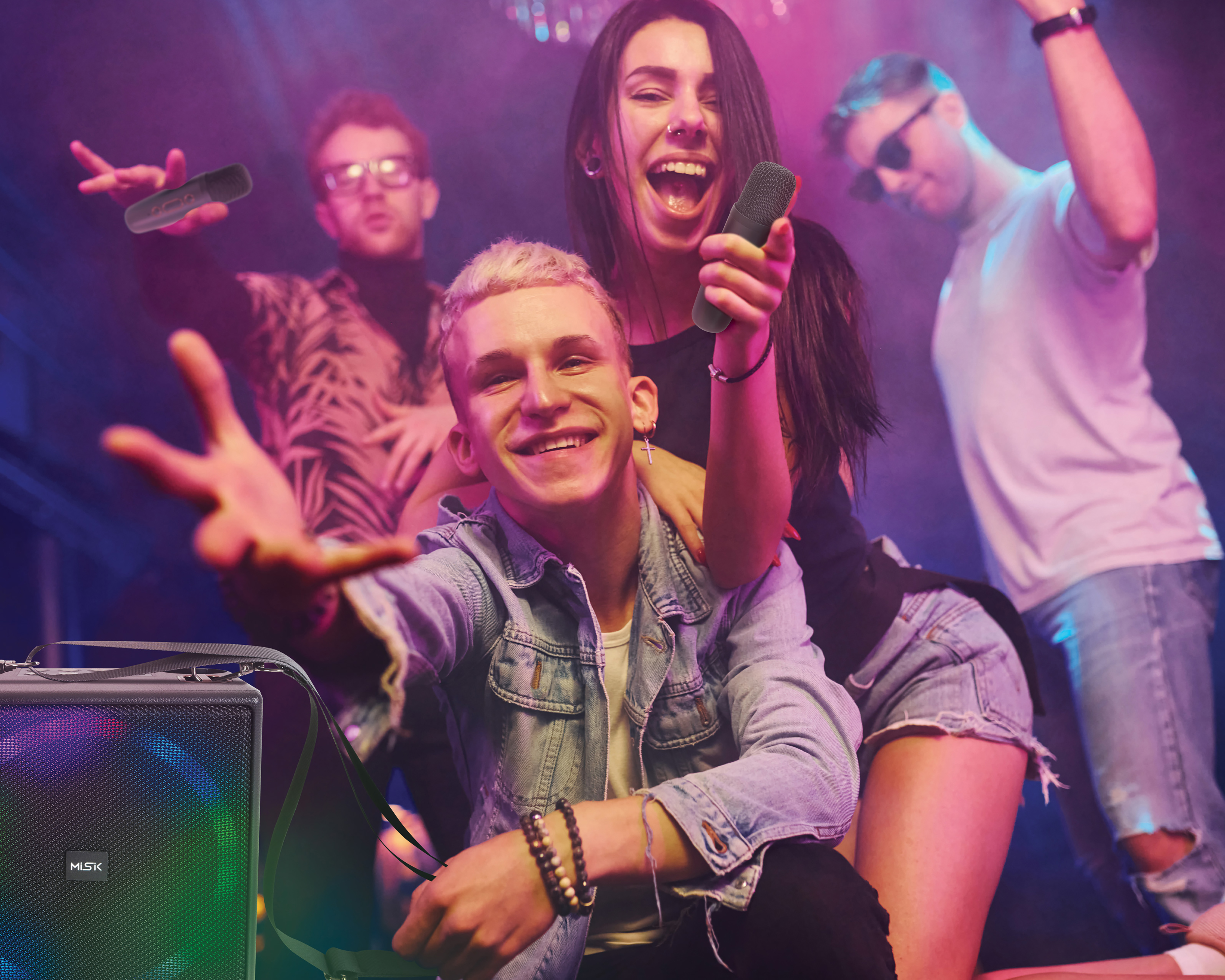 Foto 7 | Foto 7 | Bocina Bluetooth Misk MS233 800 Watts con Karaoke