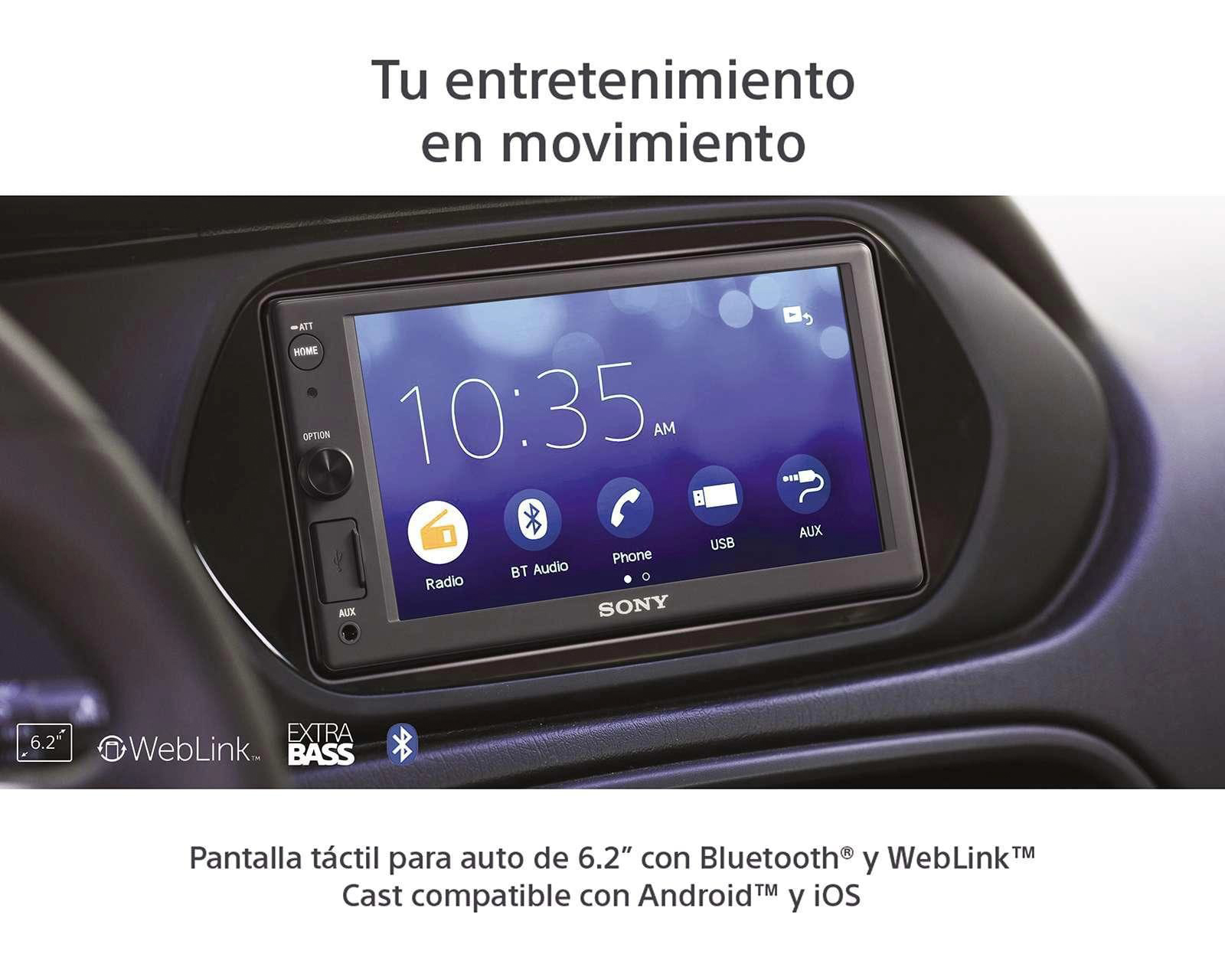 Foto 5 | Foto 5 | Autoestéreo Sony Multimedia Sin CD XAV-1500//Q LA de 6.2' Bluetooth Compatible con Cámara de Reversa Negro