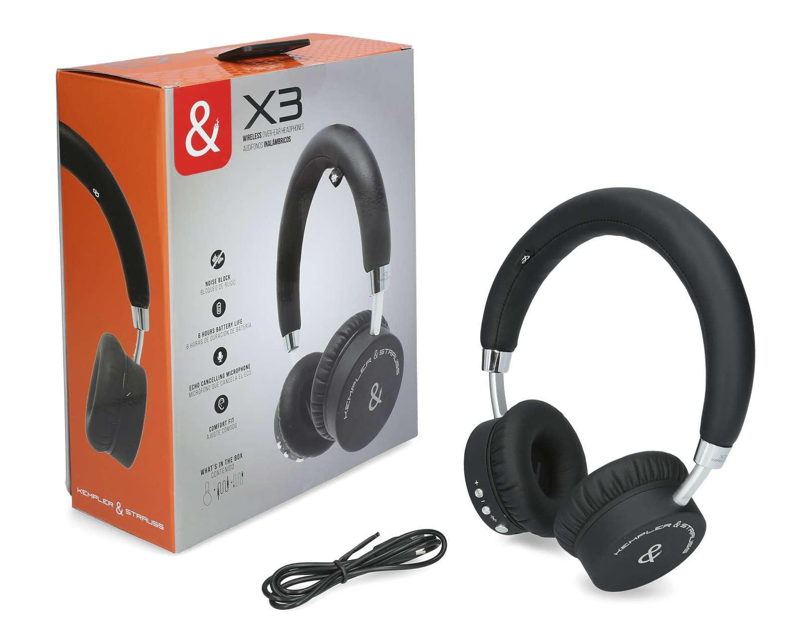 Foto 6 | Foto 6 | Audífonos de Diadema Inalámbricos Kempler & Strauss X3BT/BK