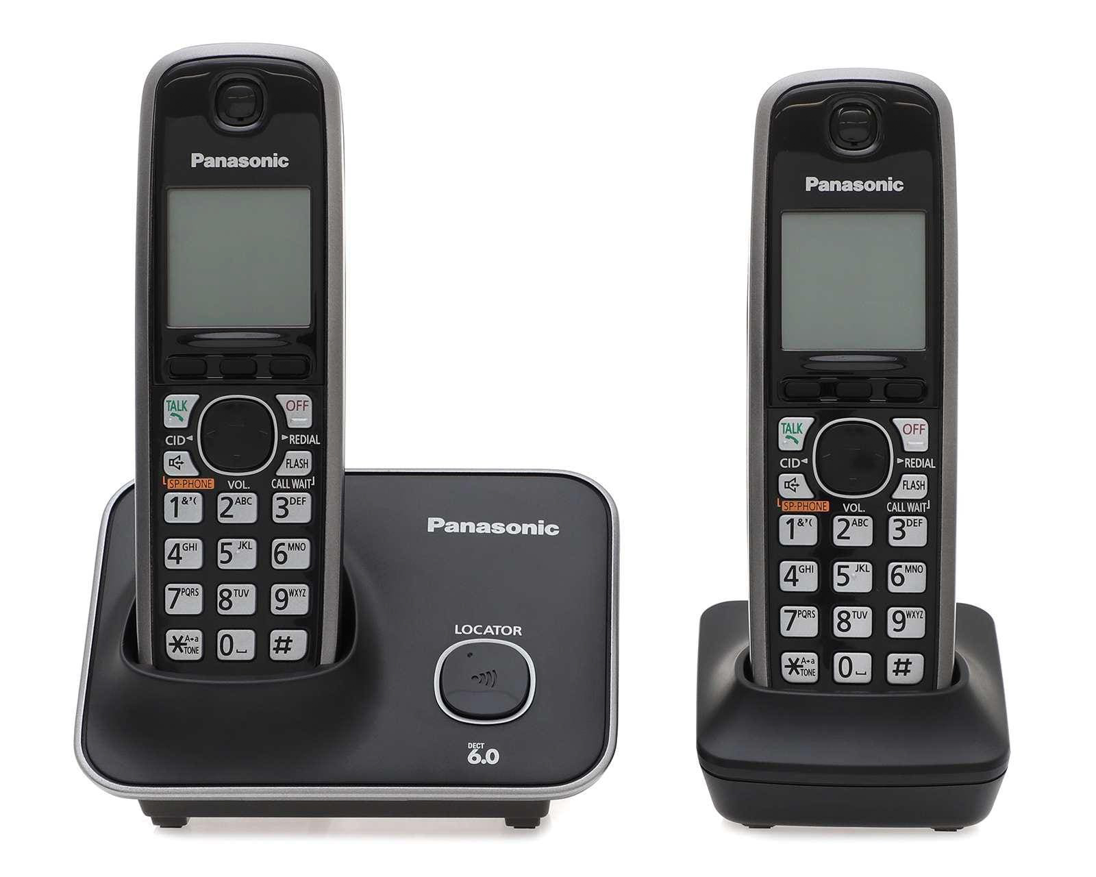 Teléfono Inalámbrico Panasonic KX-TG4112MEB Negro 2 Auriculares