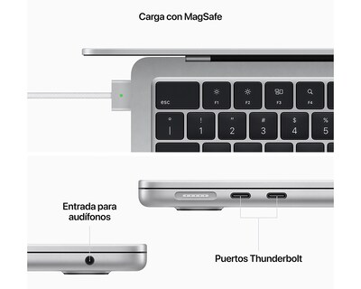 Foto 7 | Foto 7 | MacBook Air M2 de 13 Pulgadas 16 GB RAM 256 GB SSD 10 GPU Plateado