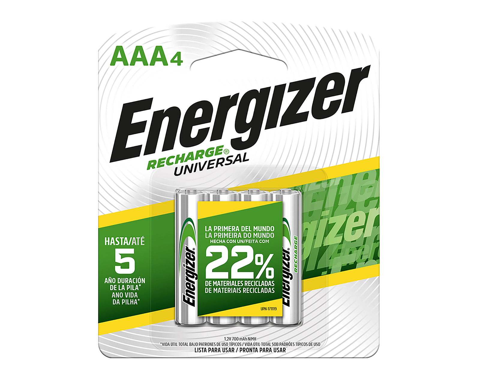 Foto 1 | Foto 1 | Baterías Recargables Energizer AAA 4 Piezas