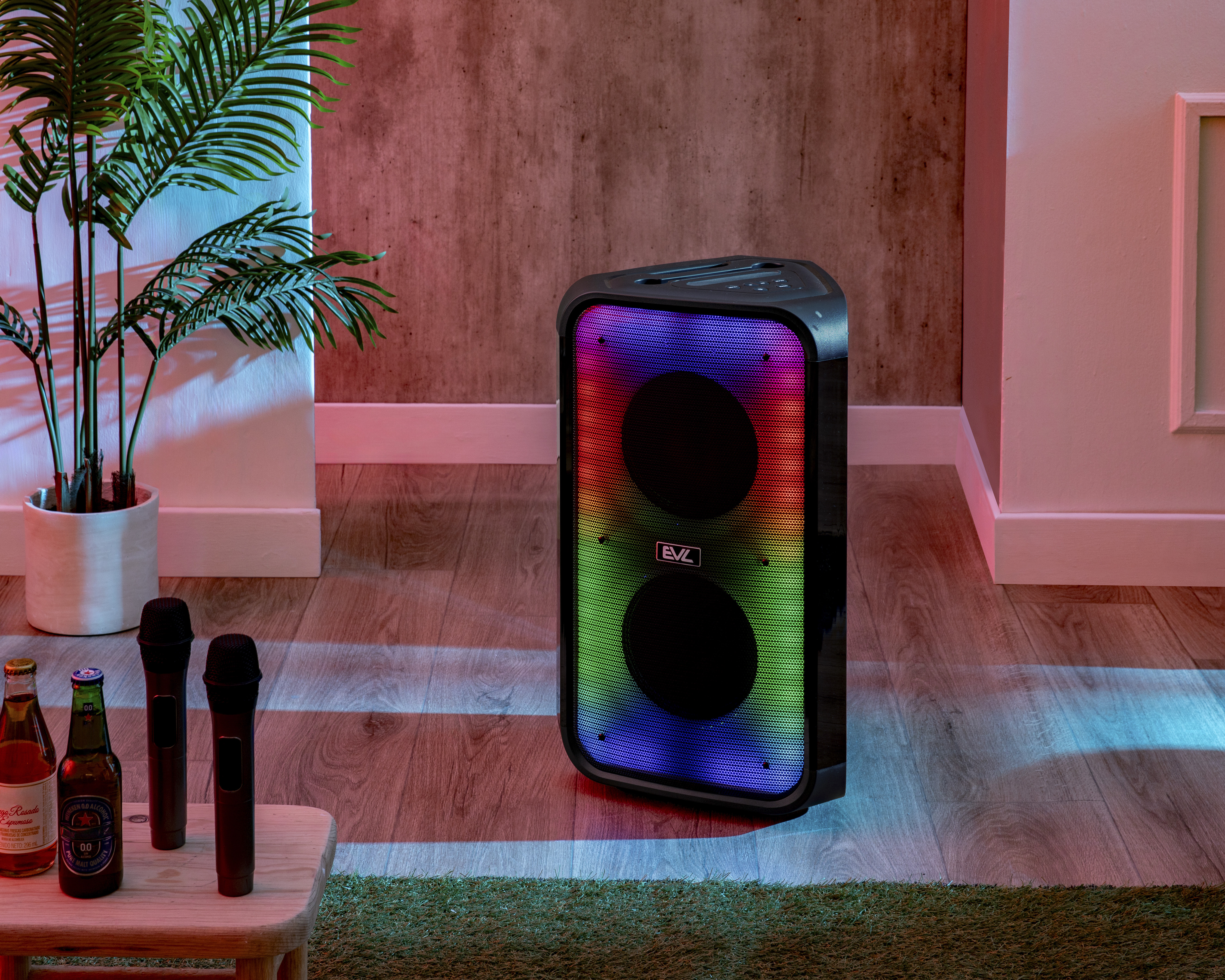 Foto 10 pulgar | Foto 9 | Bocina Bluetooth EVL AV-001 50 W con Luz LED