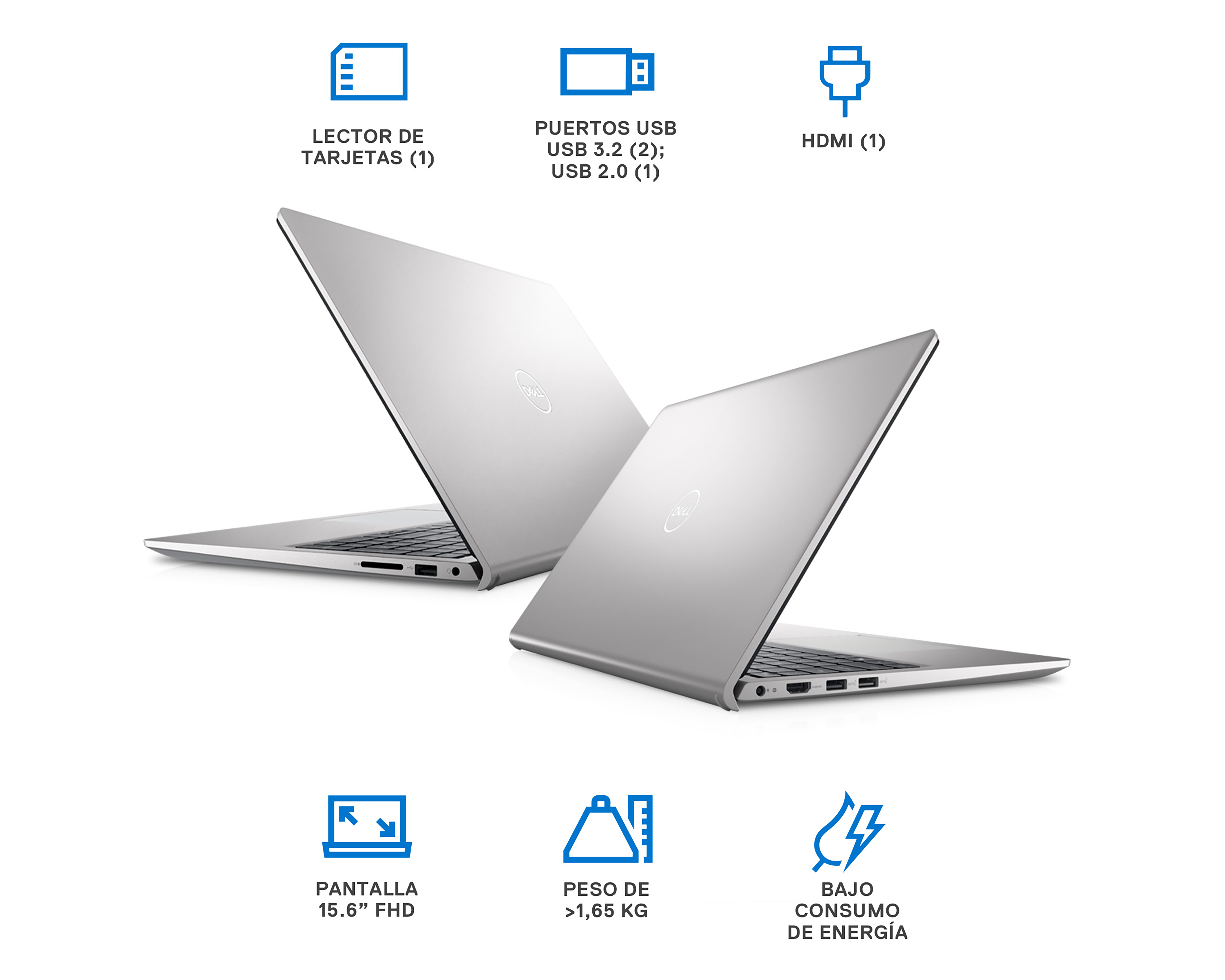 Foto 5 pulgar | Foto 4 | Laptop Dell Inspiron 3520 15.6 Pulgadas Windows 11 Intel Core i7 16 GB 512 GB SSD Plateado + Microsoft 365 por 1 año