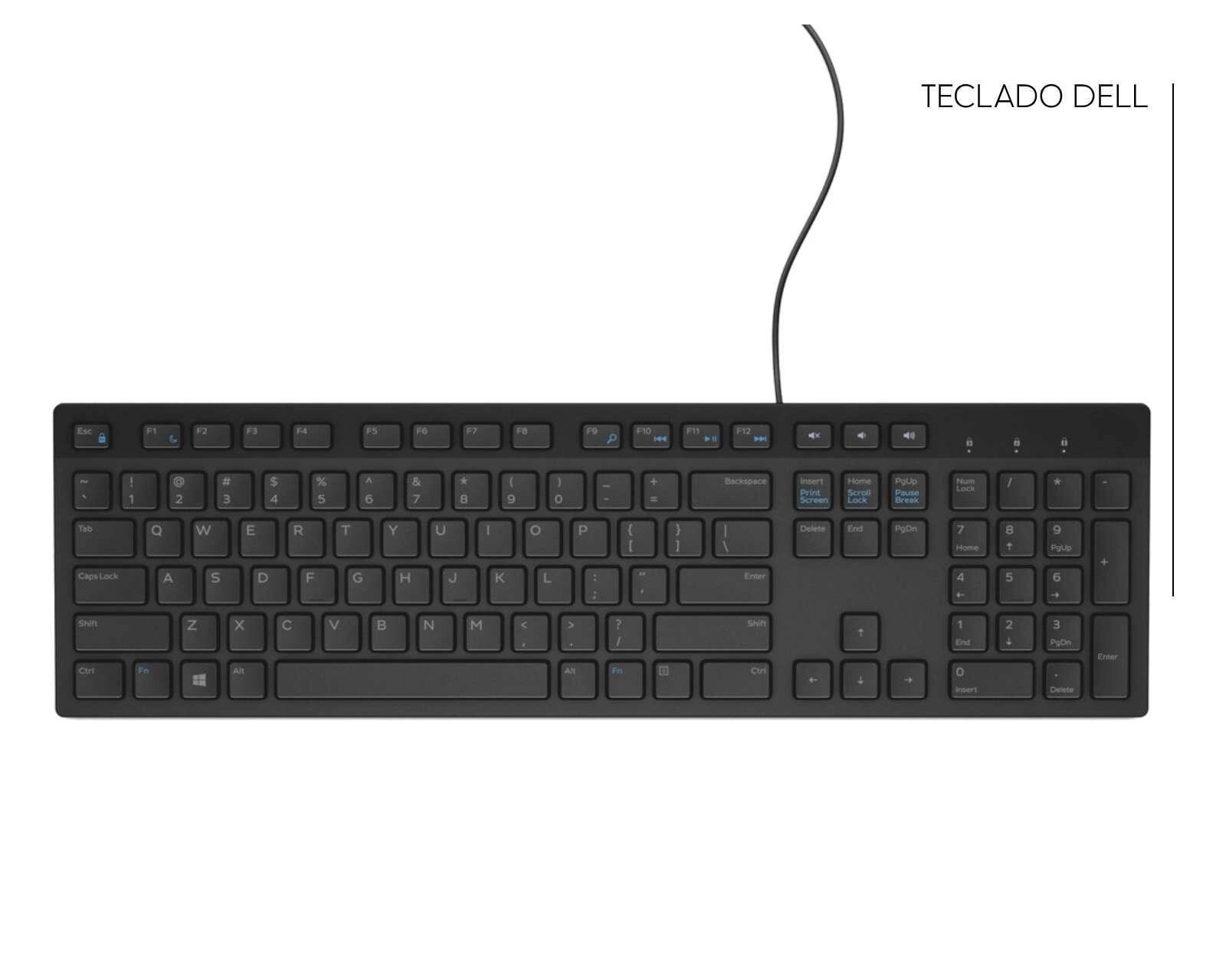 Foto 3 | Foto 3 | Teclado Alámbrico Dell KB216-BK-LTN