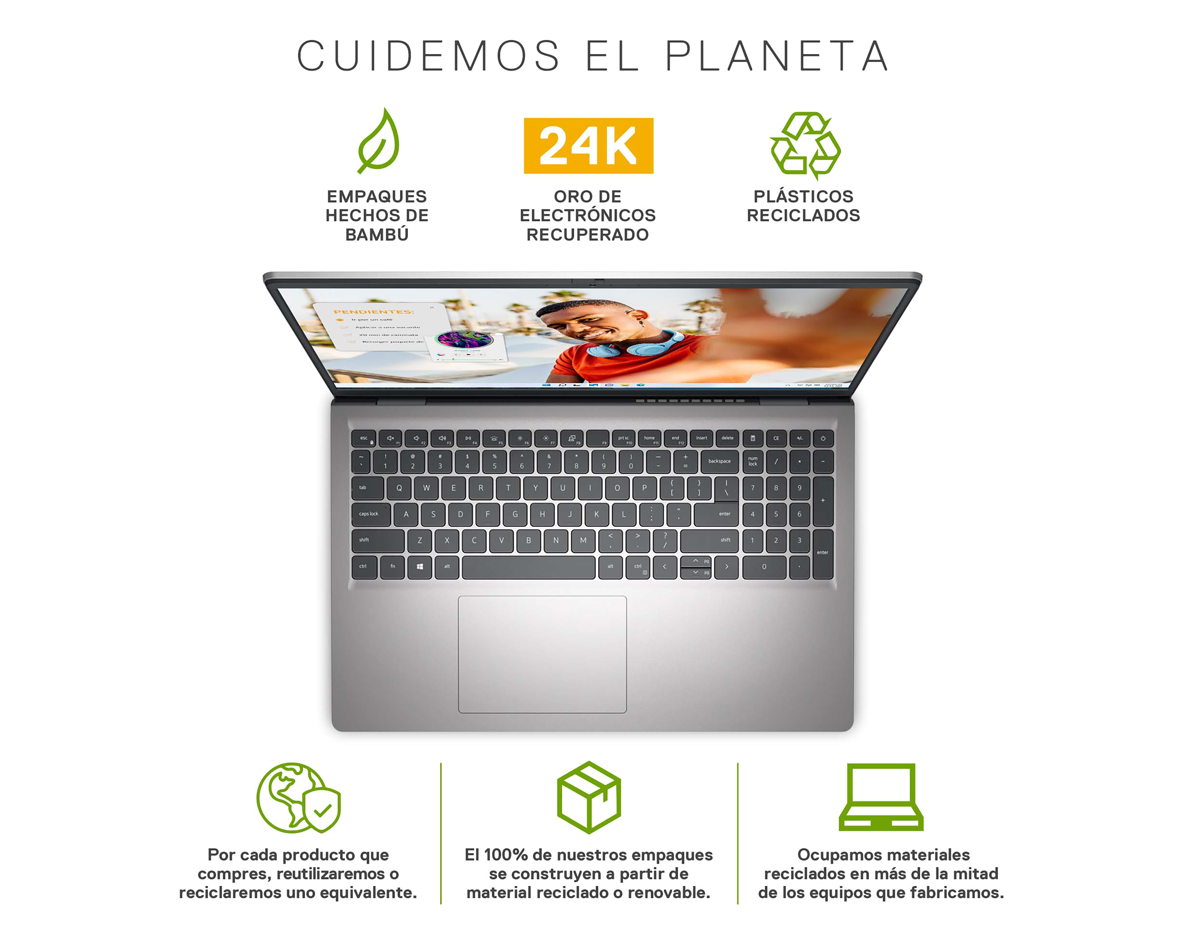 Foto 6 pulgar | Foto 5 | Laptop Dell Inspiron 3520 V9FYY 15.6 Pulgadas Windows 11 Intel Core i7 16 GB RAM 1 TB SSD Plata