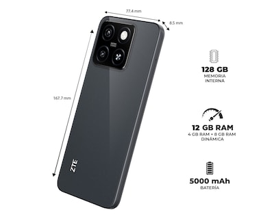 Foto 6 | Foto 6 | Telcel ZTE Blade A55 128 GB Negro