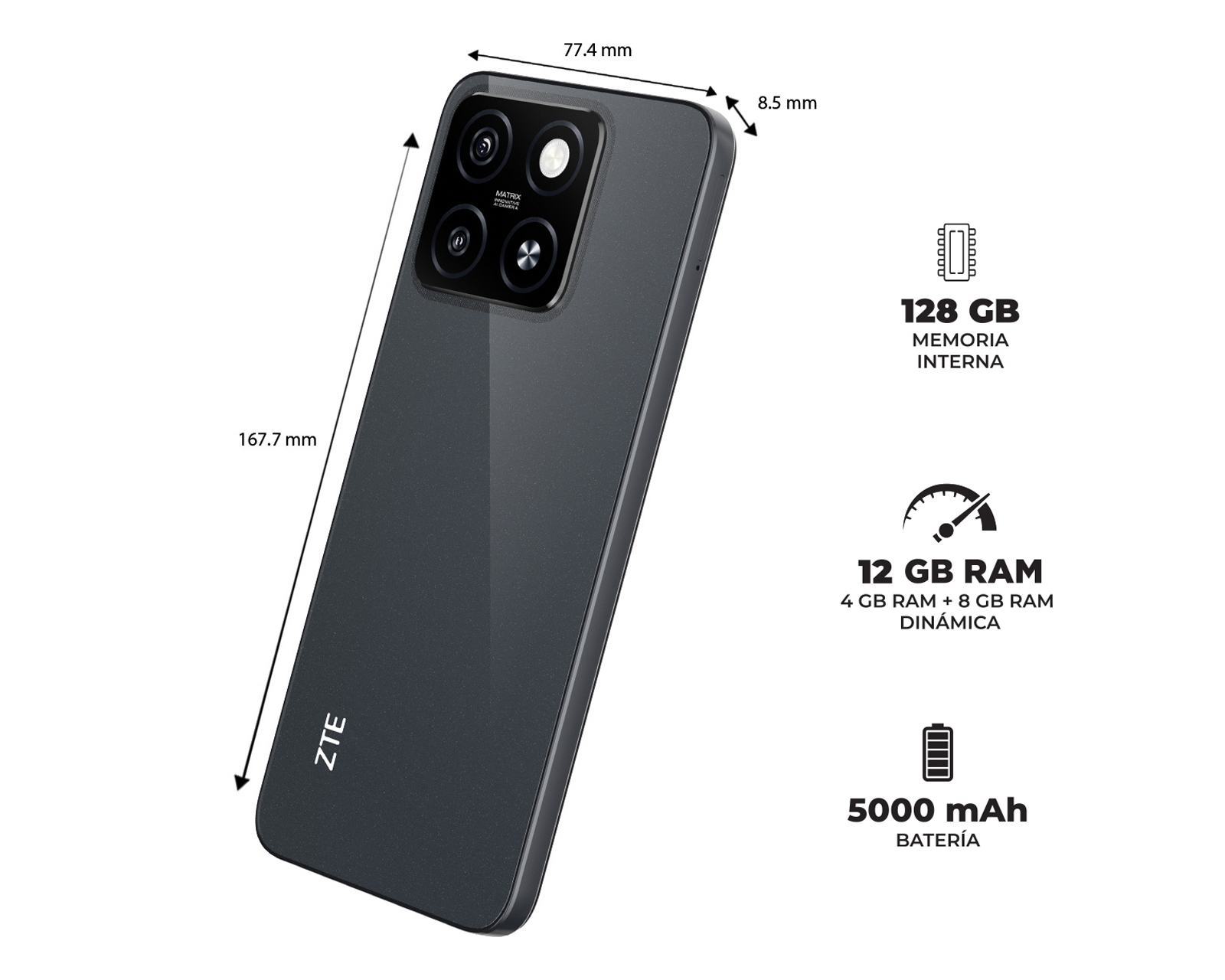 Foto 6 | Foto 6 | Telcel ZTE Blade A55 128 GB Negro