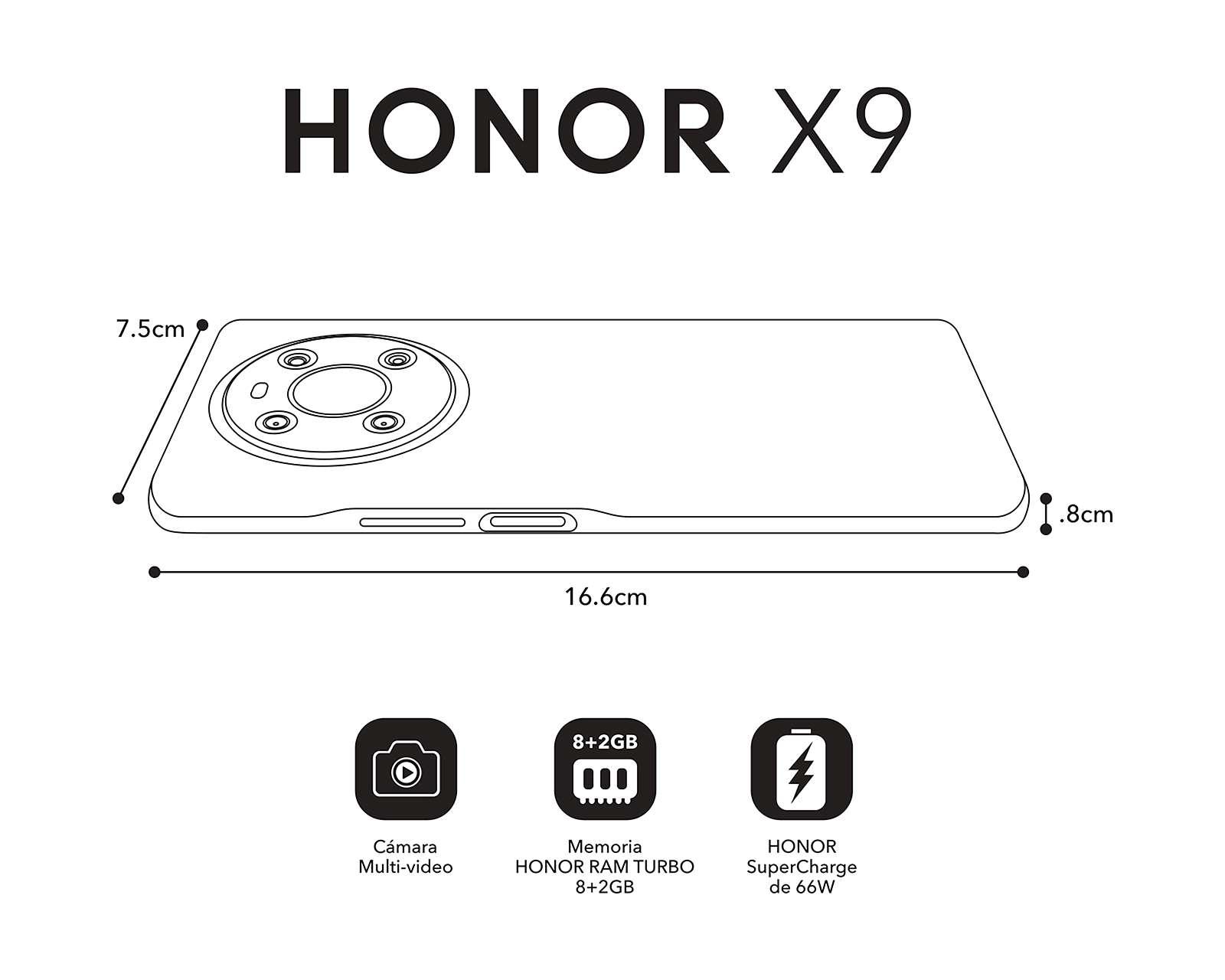 Foto 9 pulgar | Foto 8 | AT&T Unefon Honox X9 128 GB Plateado
