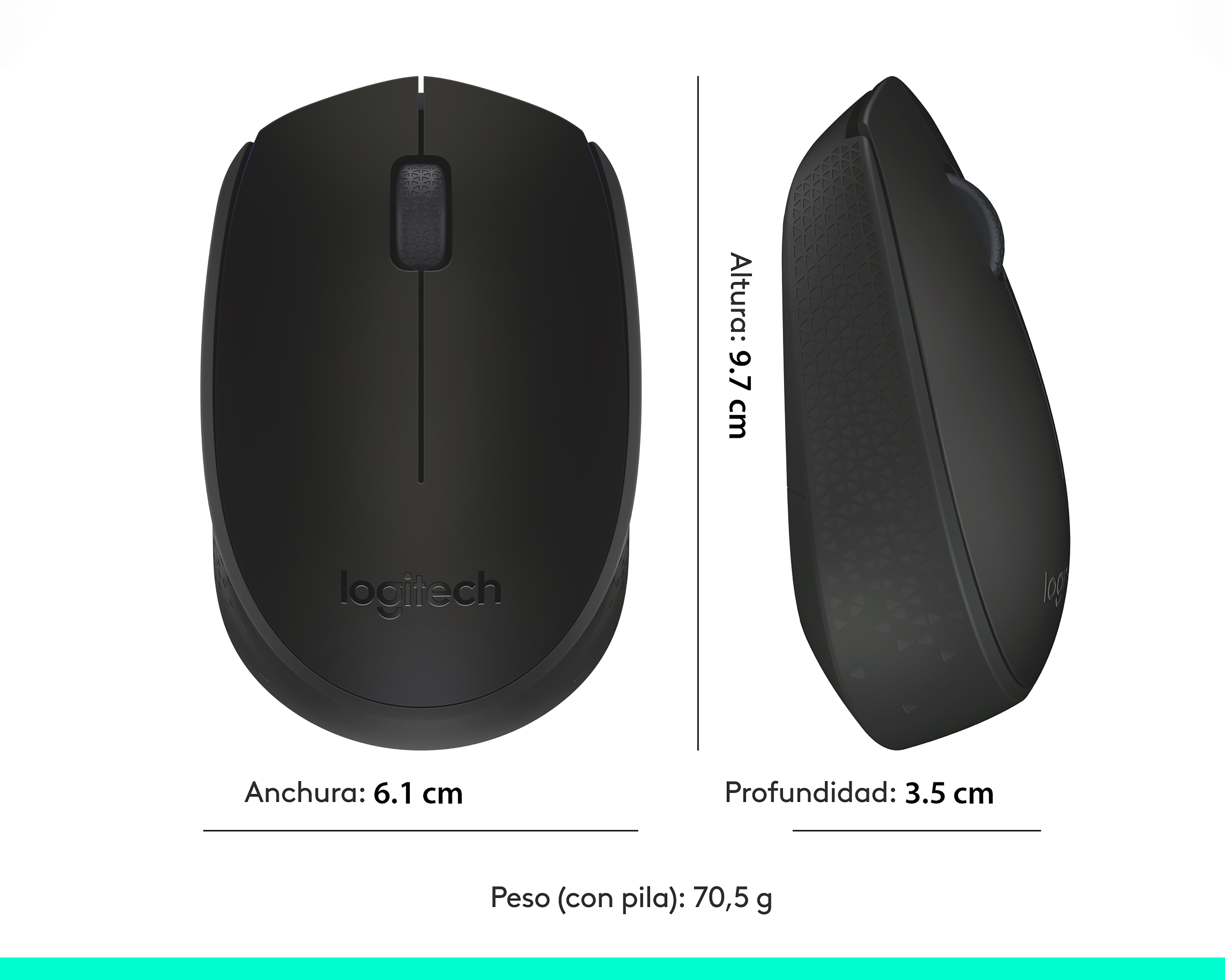 Foto 10 pulgar | Foto 9 | Mouse Inalámbrico Logitech M170 910-004940